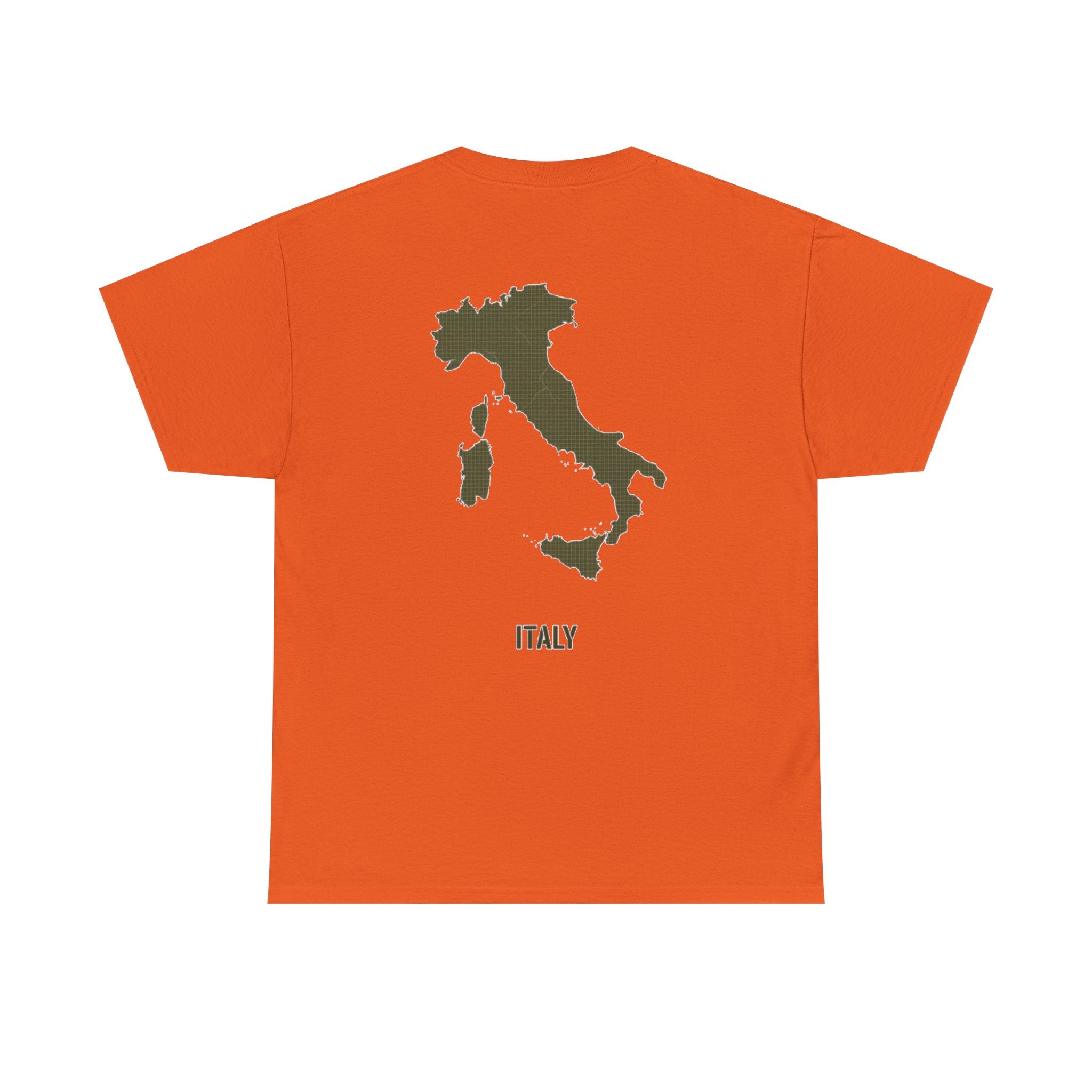 Italy Map T‑Shirt — Minimalist Travel Tee with 'Italy' Text