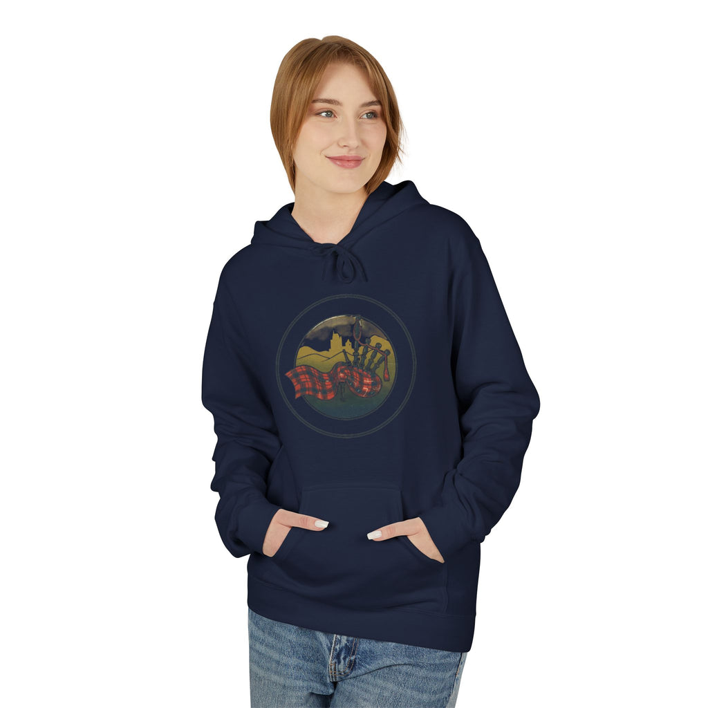 Vintage Mountain Waves Hoodie — Retro Scenic Nature Graphic