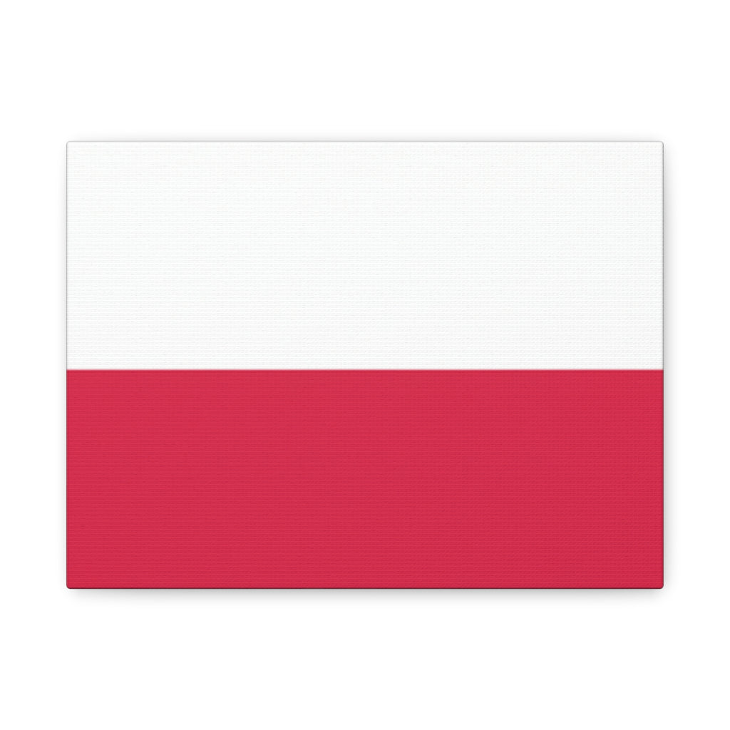 Polish Flag Matte Canvas Print — Stretched 1.25" Wall Art
