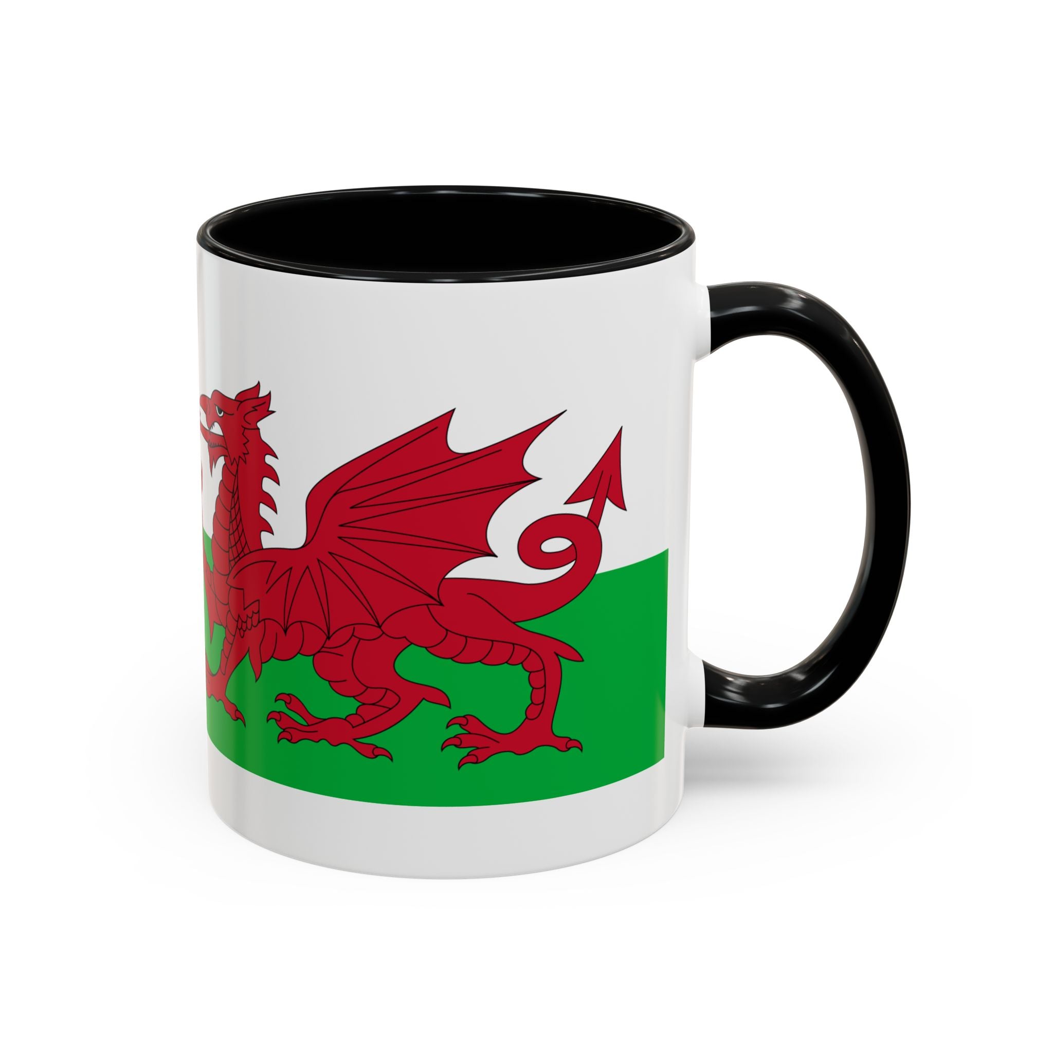 Wales Flag Accent Coffee Mug (11/15oz) – Red Welsh Dragon Tea & Coffee Cup