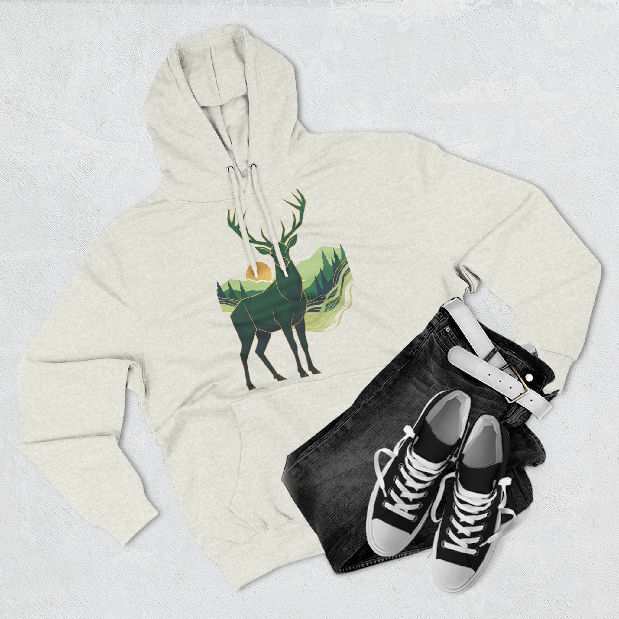 Highland Stag Heritage Hoodie — British Countryside Graphic