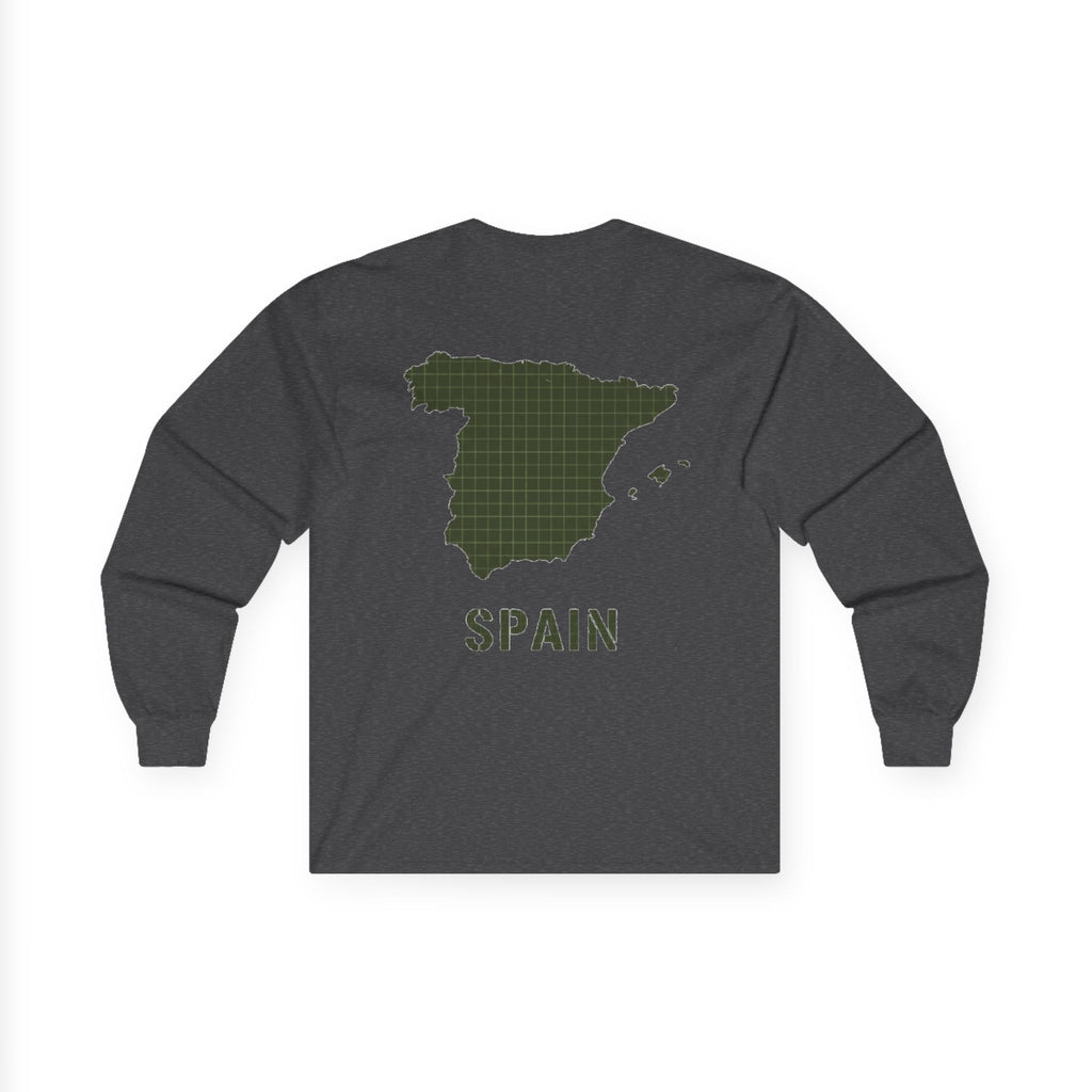 Spain Map Long Sleeve Tee — Gallus Logo Travel Shirt
