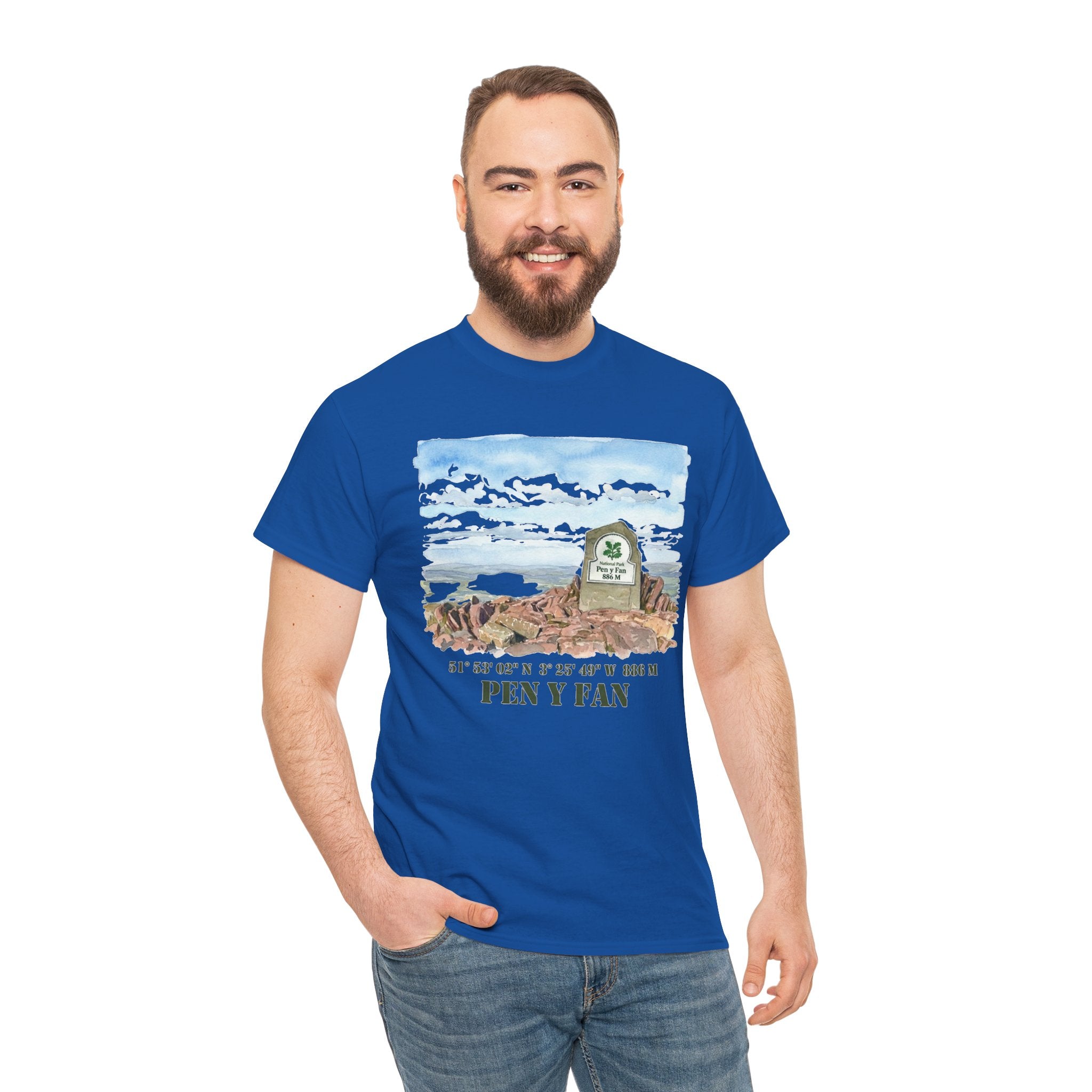 Pen y Fan Landscape T‑Shirt — Wales Mountain Hiking Souvenir Tee