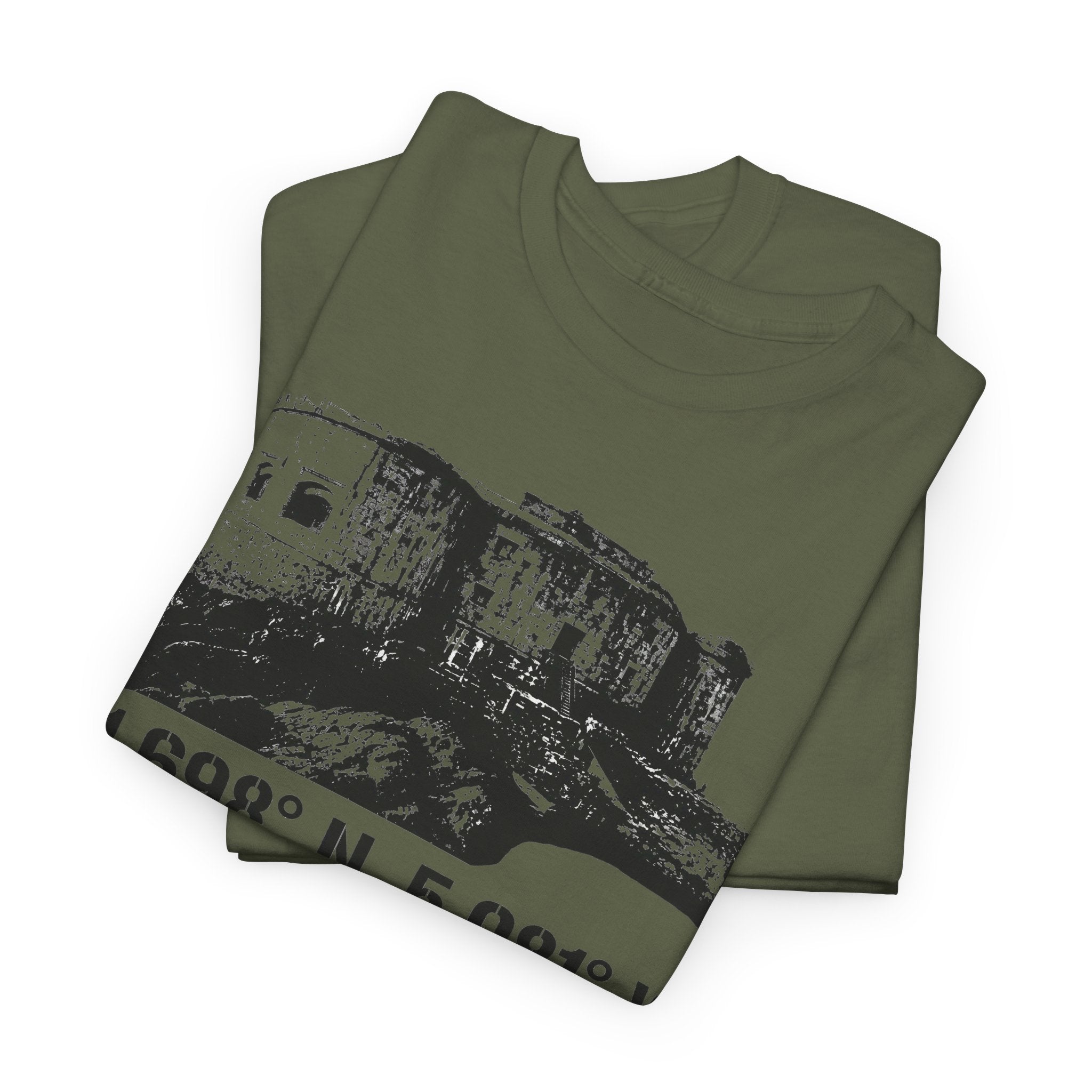Stack Rock Fort T‑Shirt — Coastal Landmark Graphic Tee