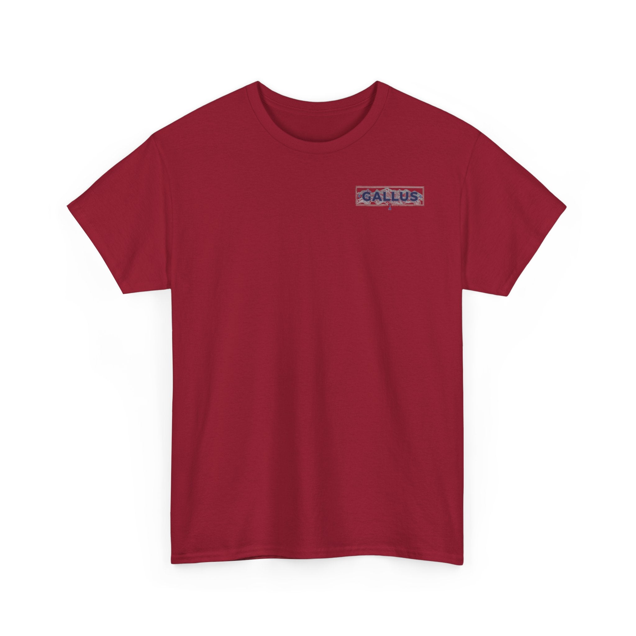 Gallus Logo T-Shirt — Minimal Retro Chest & Back Graphic Tee
