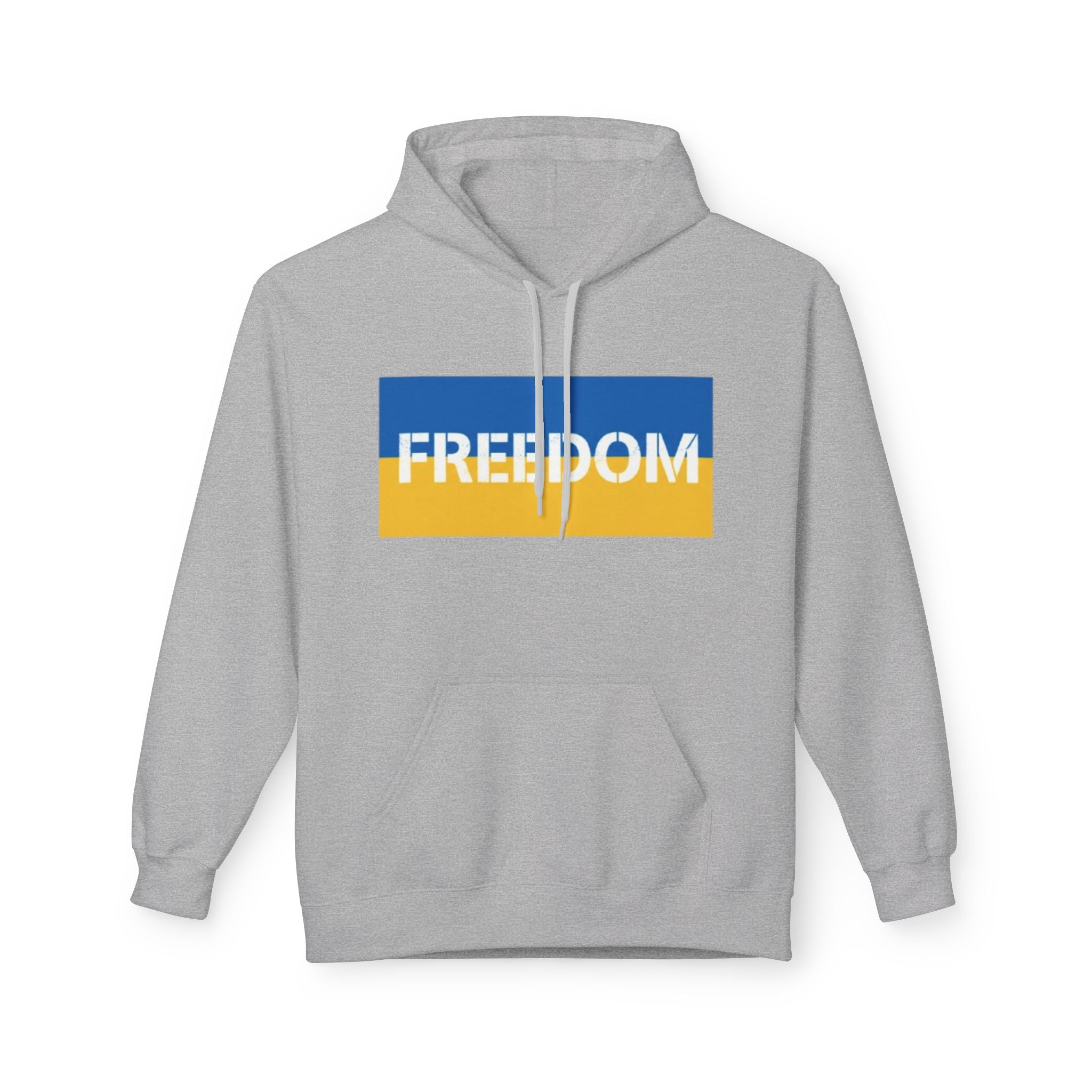 Freedom Flag Hoodie — Blue & Yellow Patriotic Freedom Pullover