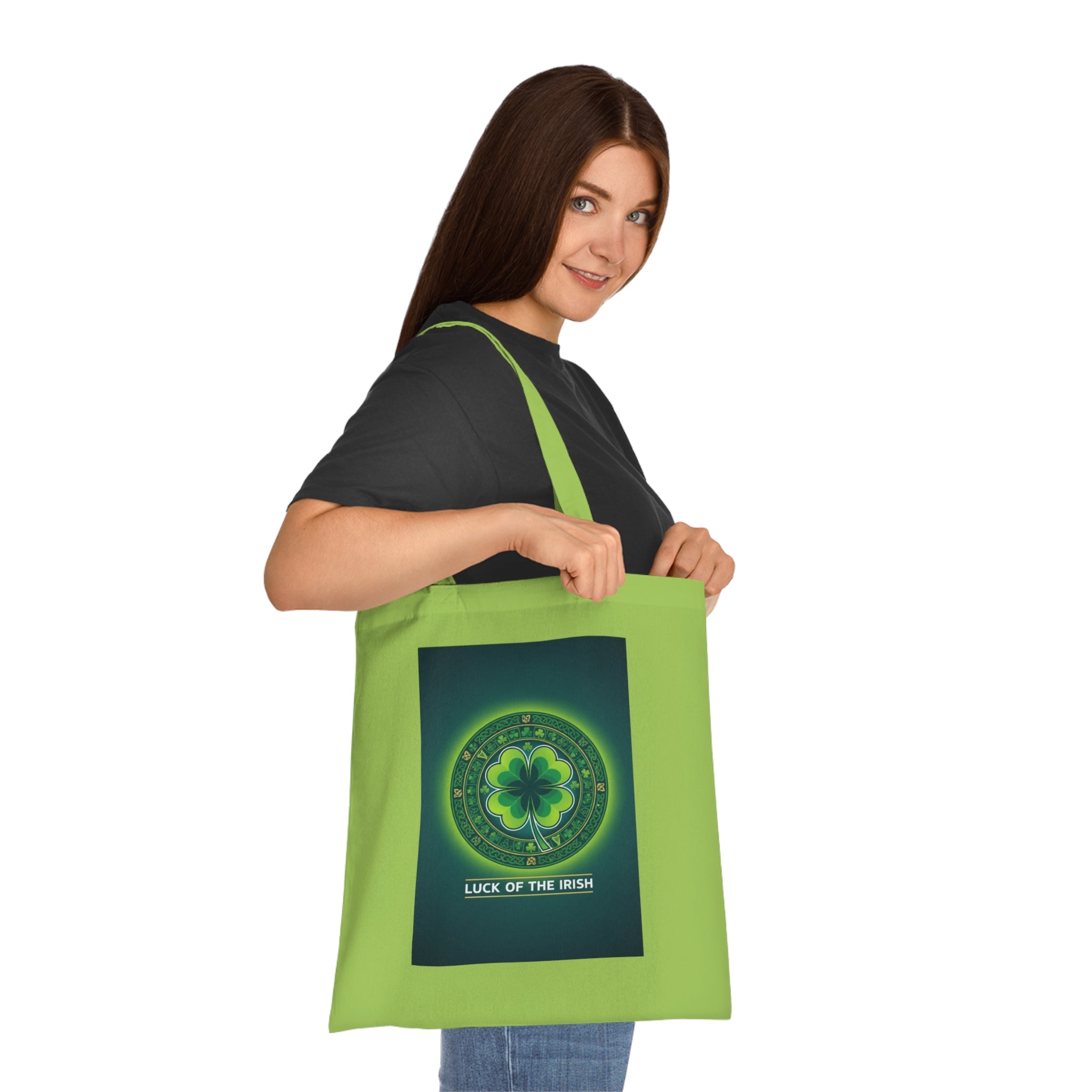 Luck of the Irish Cotton Tote — Shamrock St. Patrick’s Day Market Bag