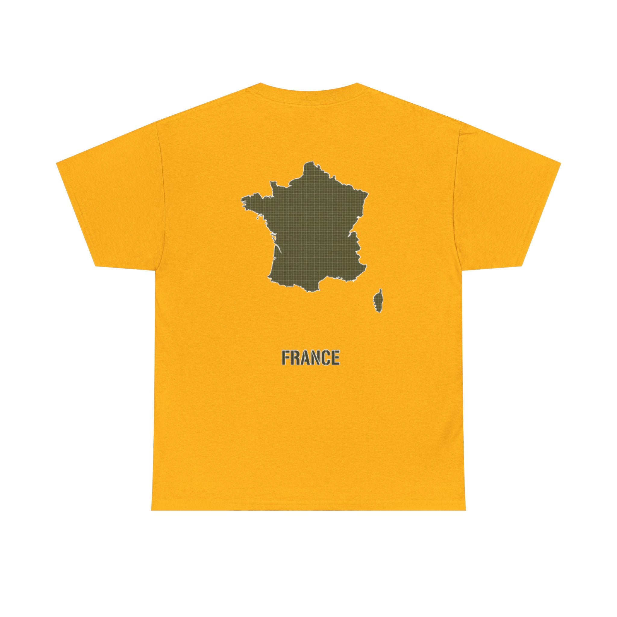 France Map T-Shirt — Minimalist Olive France Map Tee