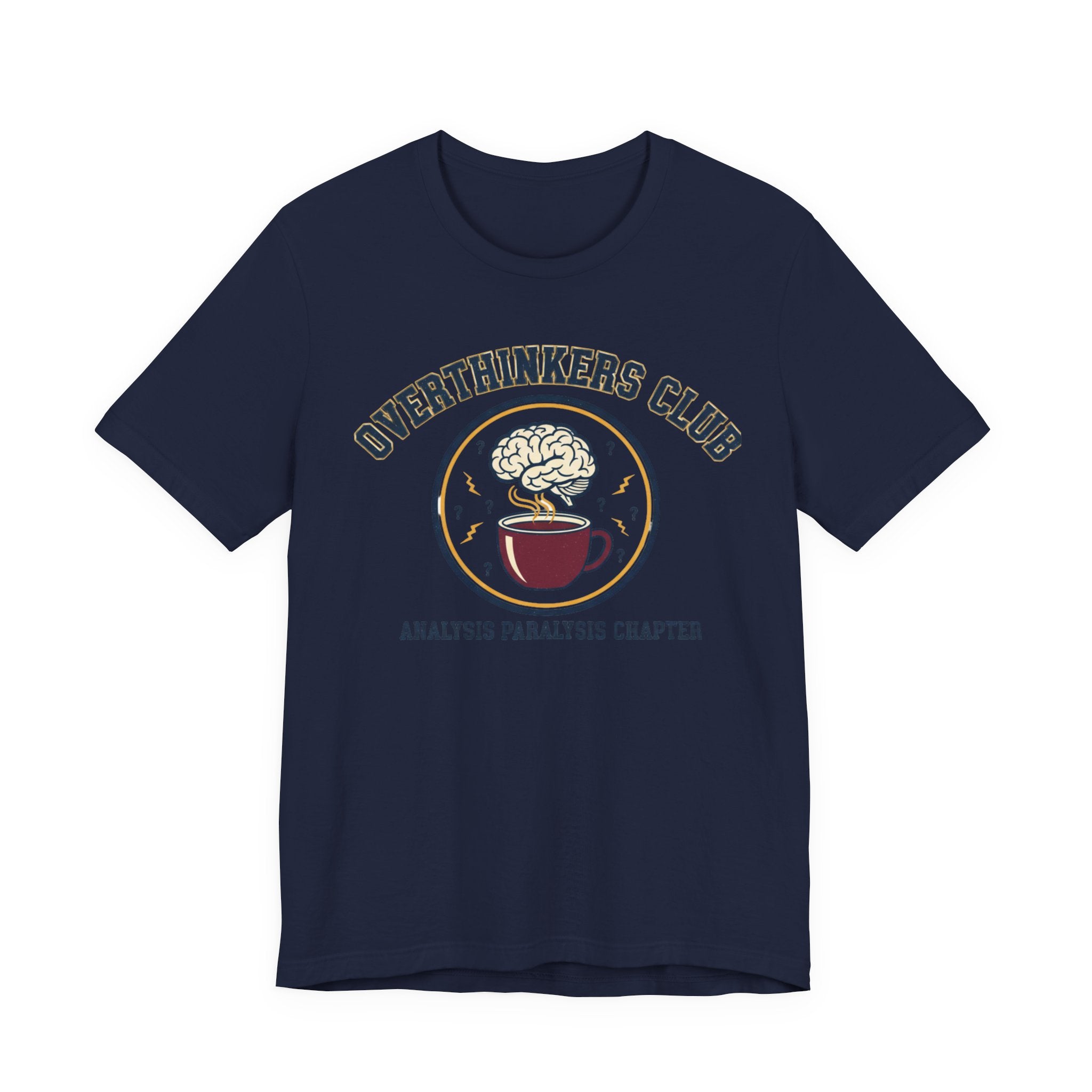 Overthinkers Club Tee | irony club shirt, varsity style shirt