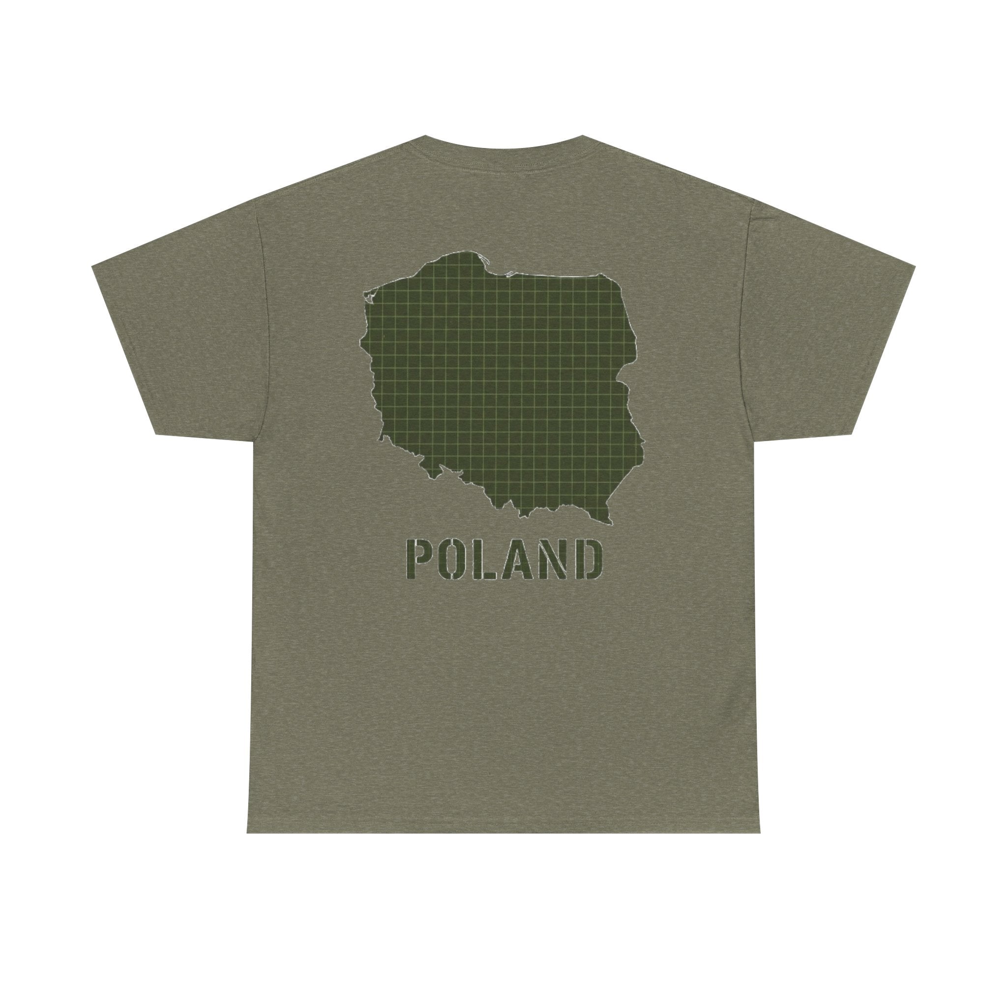 Poland Map Tee — Military Grid Map Graphic T-Shirt