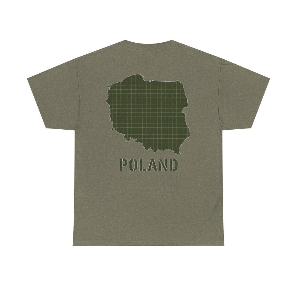Poland Map Tee — Military Grid Map Graphic T-Shirt