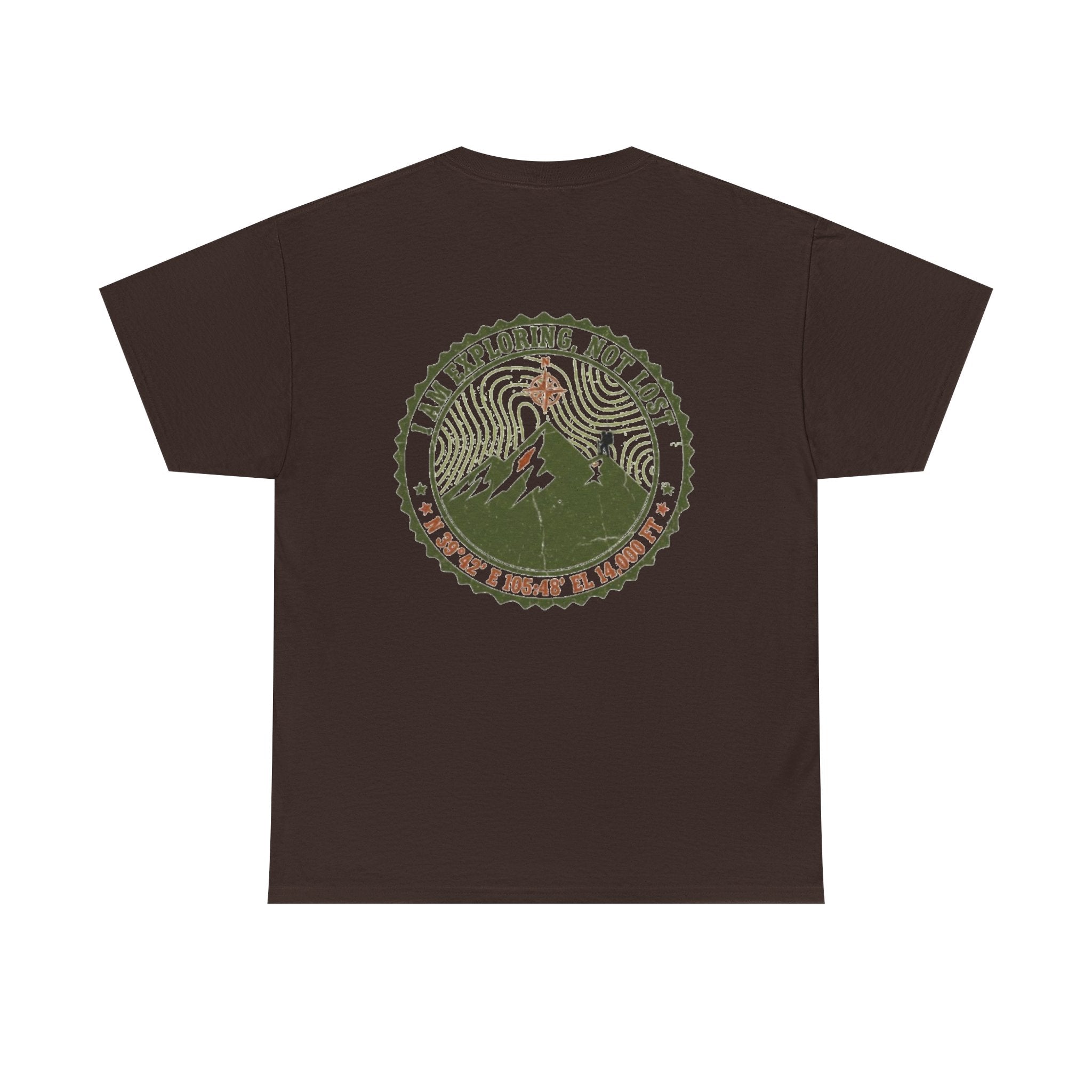 Adventure Mountain Tee – "I Am Exploring, Not Lost" Graphic T-Shirt