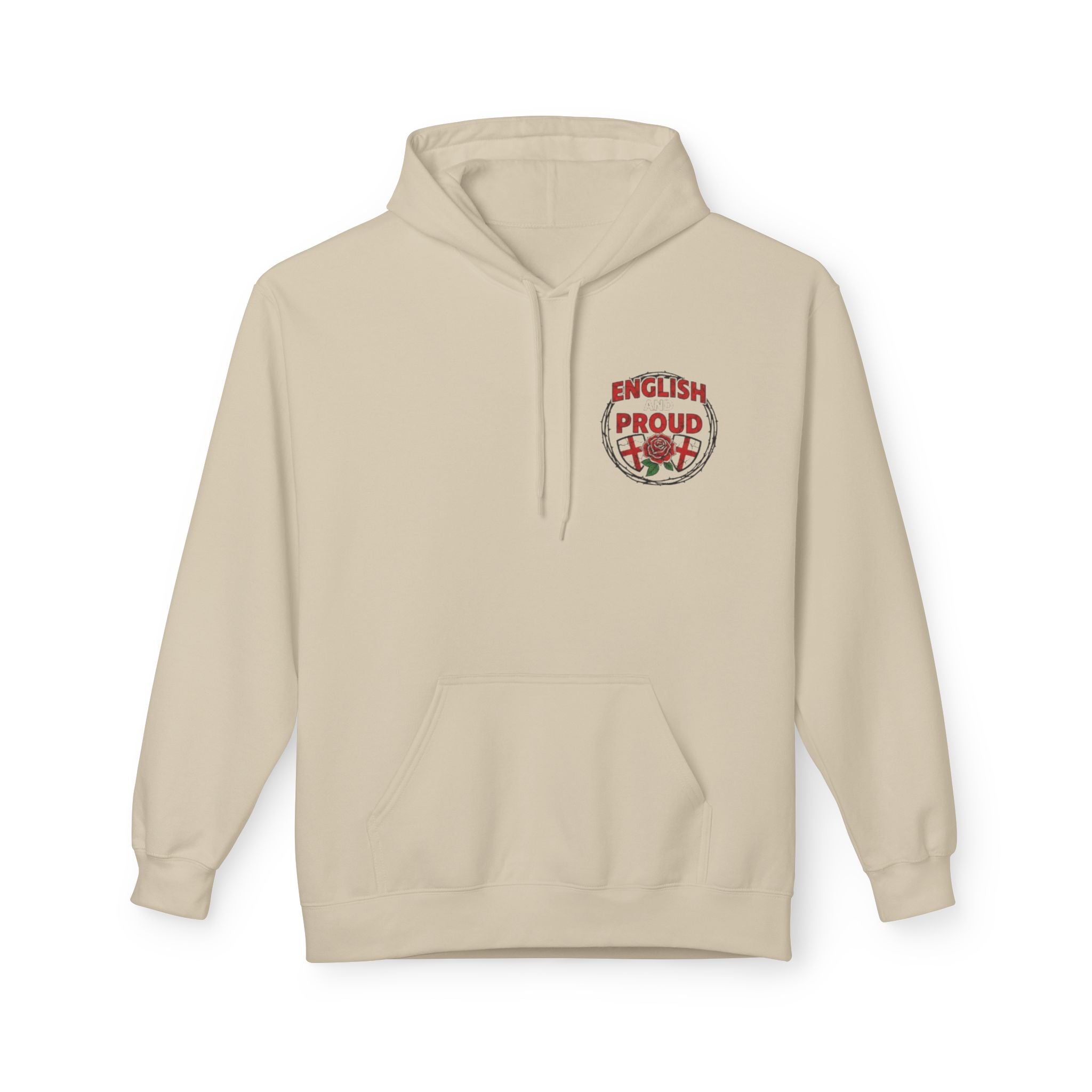 England Rose Hoodie – Vintage Floral Emblem Pullover