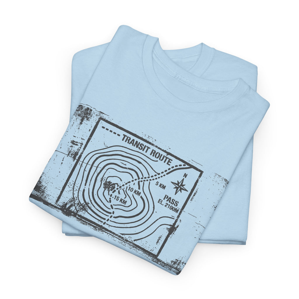 Retro Transit Route Adventure T-Shirt — Vintage Travel Map Graphic Tee
