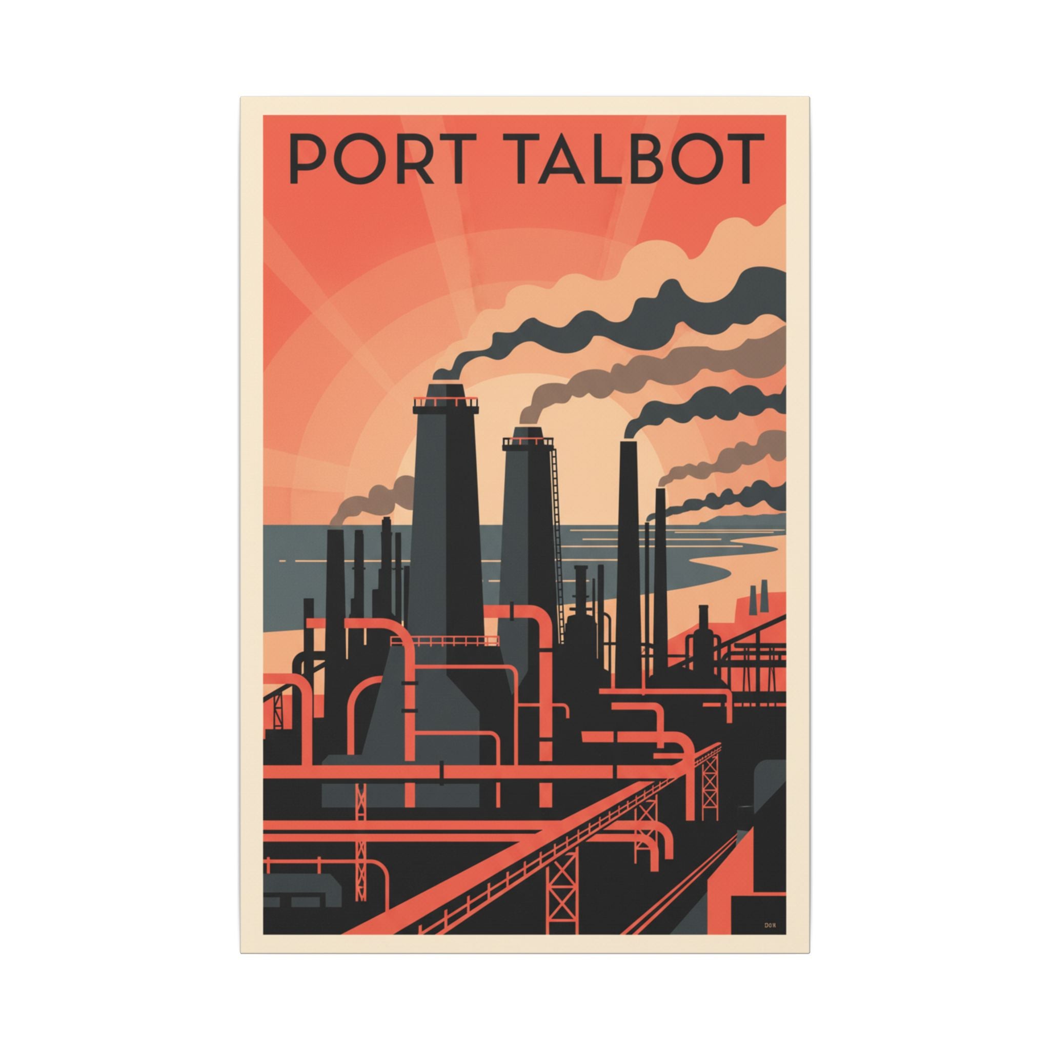 Port Talbot Industrial Poster Canvas