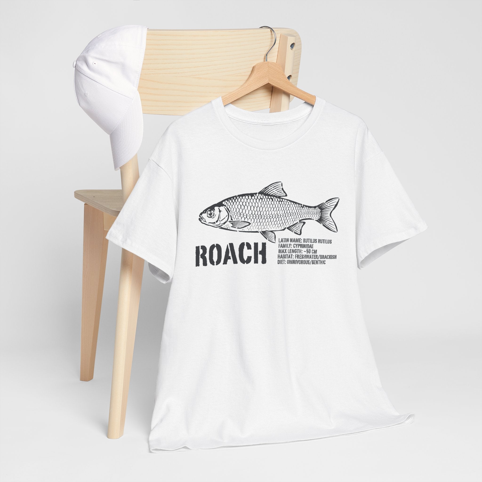 Roach Fish Sketch Tee — Vintage Angler Graphic T-Shirt