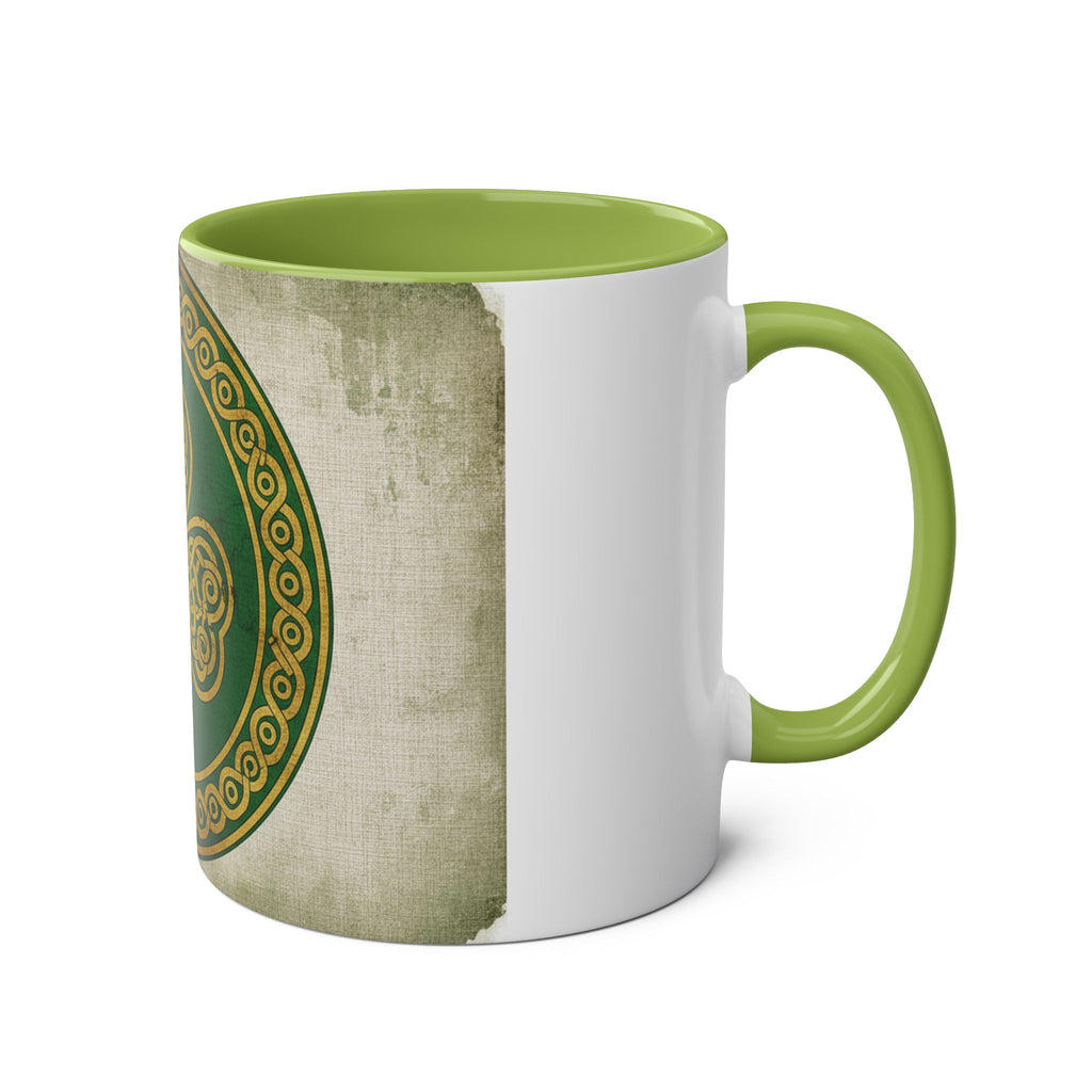 Celtic Shamrock Coffee Mug – Two-Tone 11oz St. Patrick’s Day Mug
