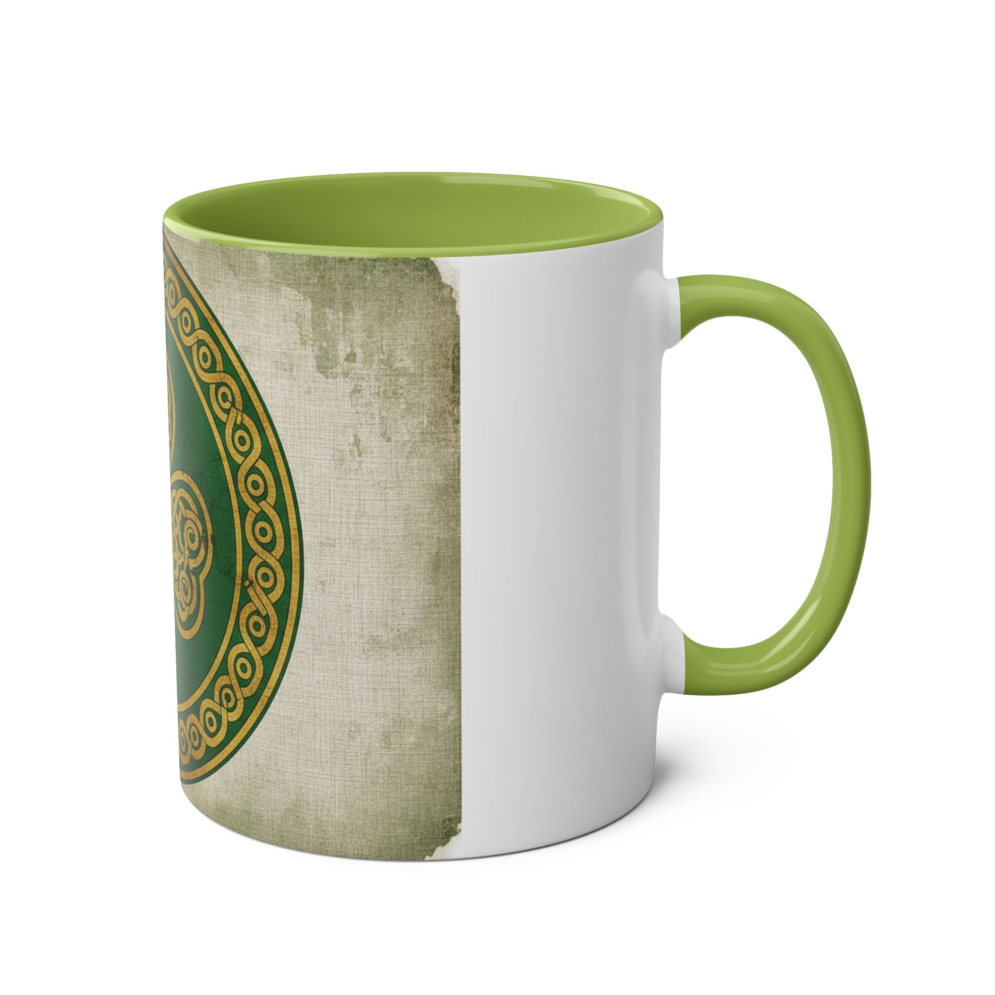Celtic Shamrock Coffee Mug – Two-Tone 11oz St. Patrick’s Day Mug