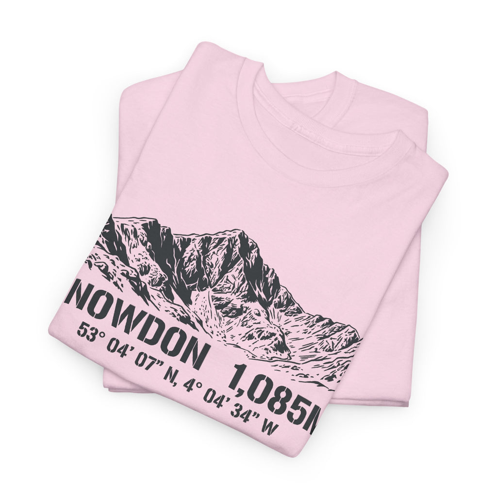 Snowdon 1,085M Mountain Tee with Coordinates