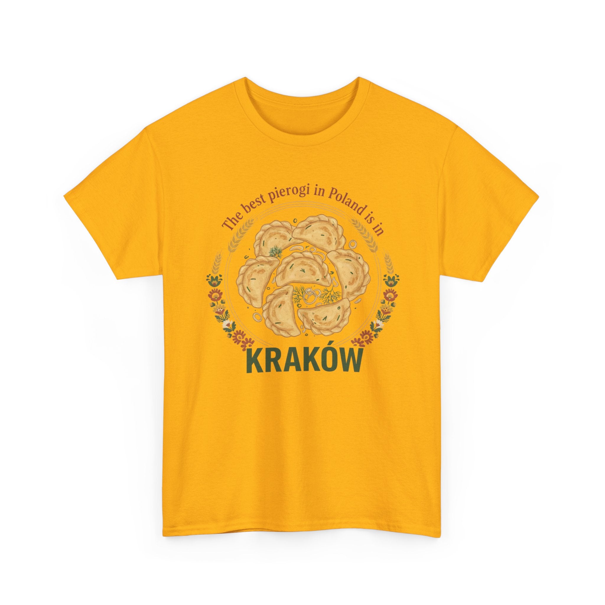 Kraków Pierogi Graphic Tee — "The best pierogi in Poland is in KRAKÓW" T-Shirt