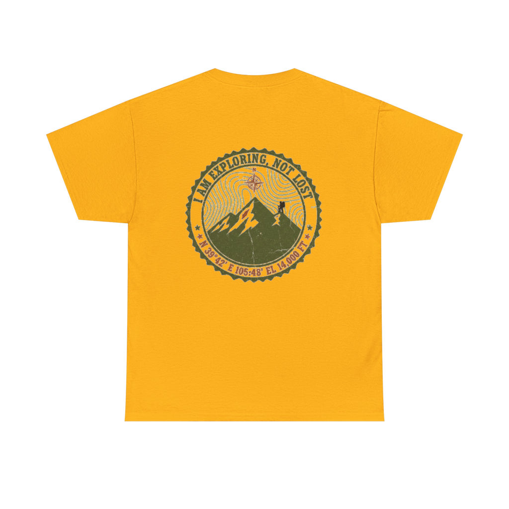 Adventure Logo Tee — "GALLUS" Mountain Badge Shirt (Exploring Not Lost)