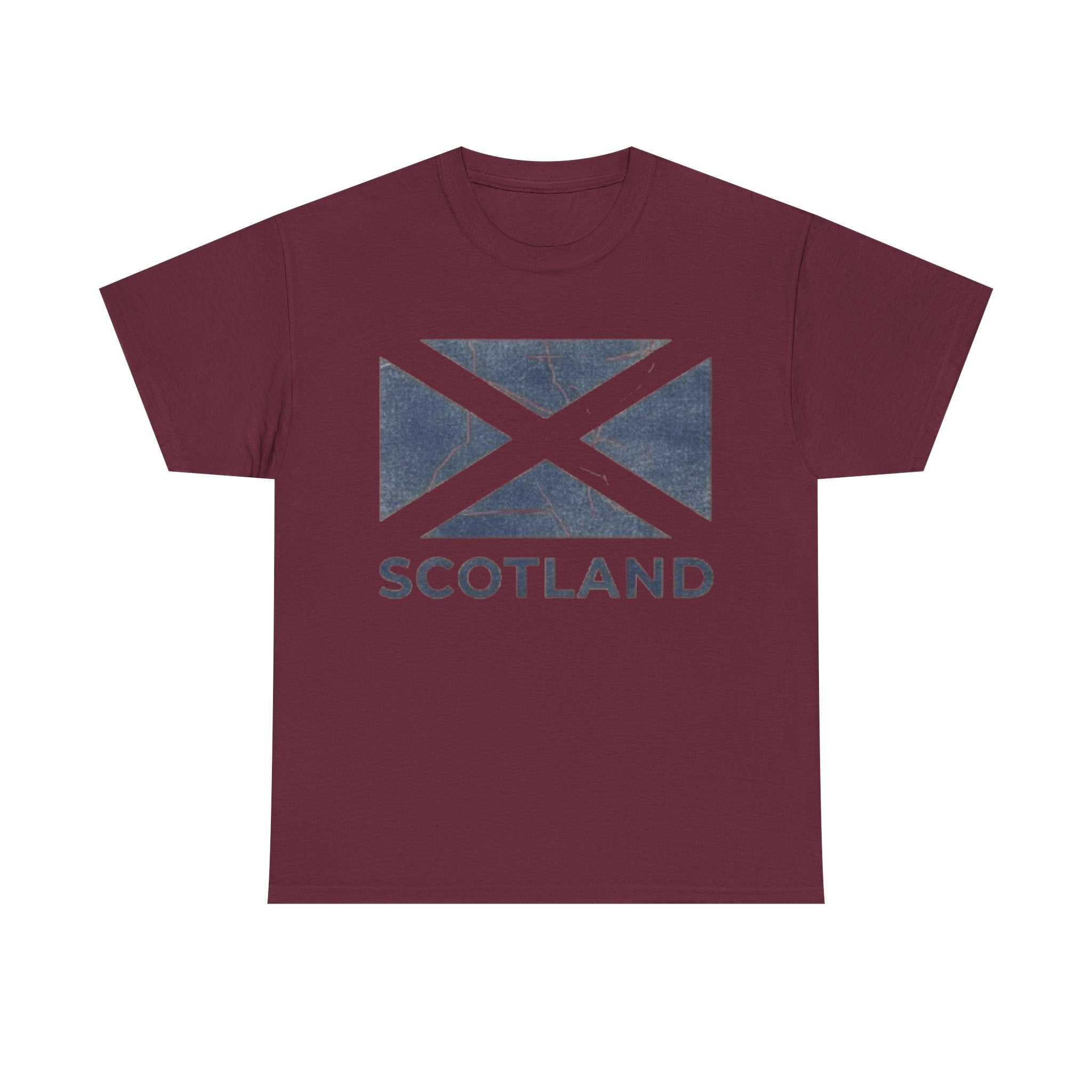 Scotland Flag T‑Shirt — Distressed Saltire Tee