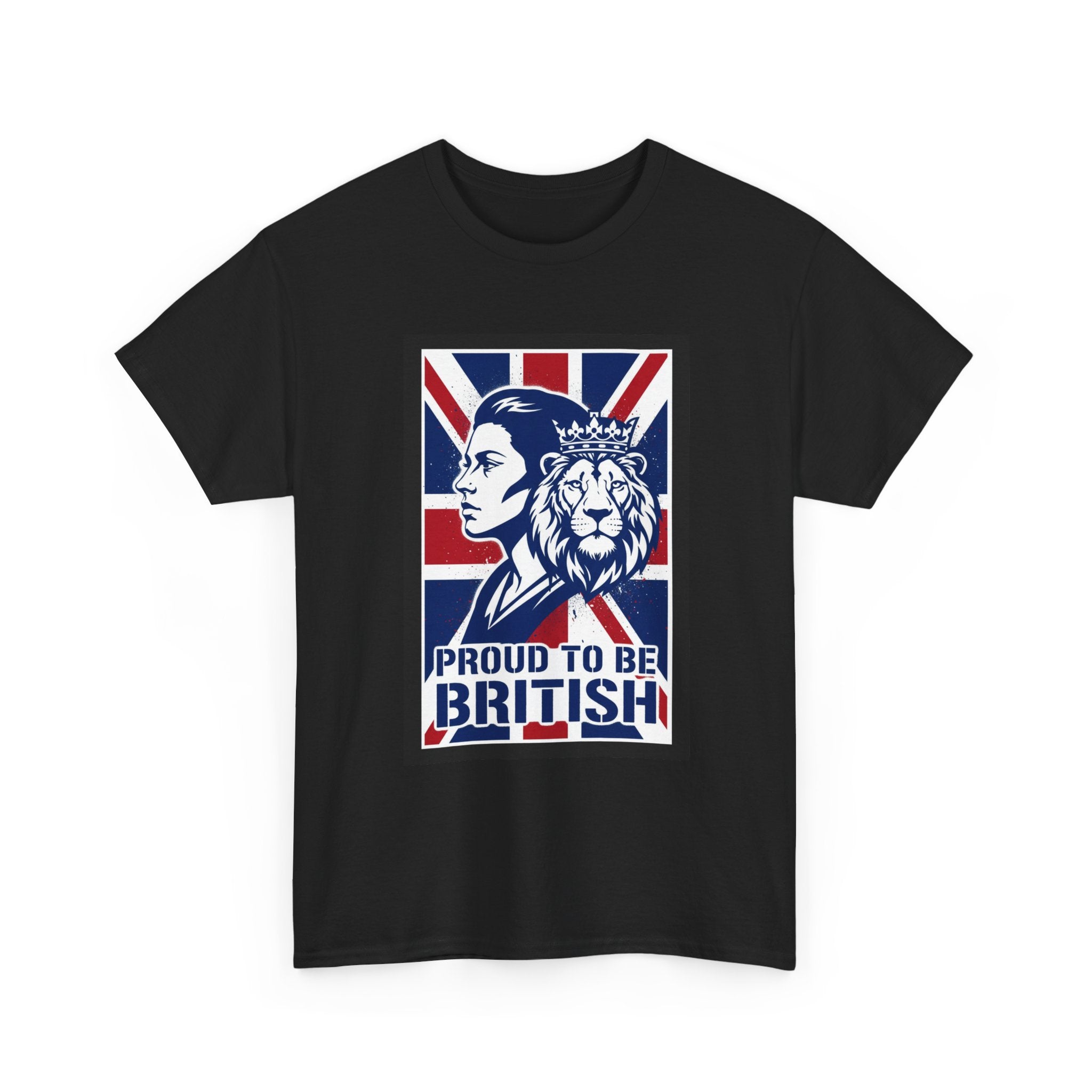 Proud to Be British T-Shirt – Union Jack Lion Graphic Tee