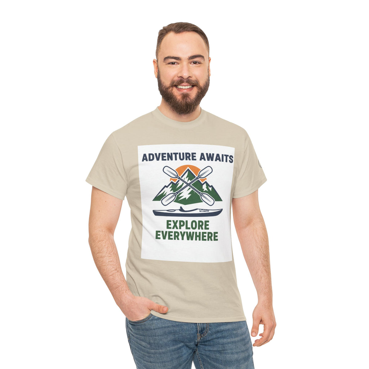 Adventure Awaits T-Shirt — Mountain & Paddle Outdoor Tee — product image 3