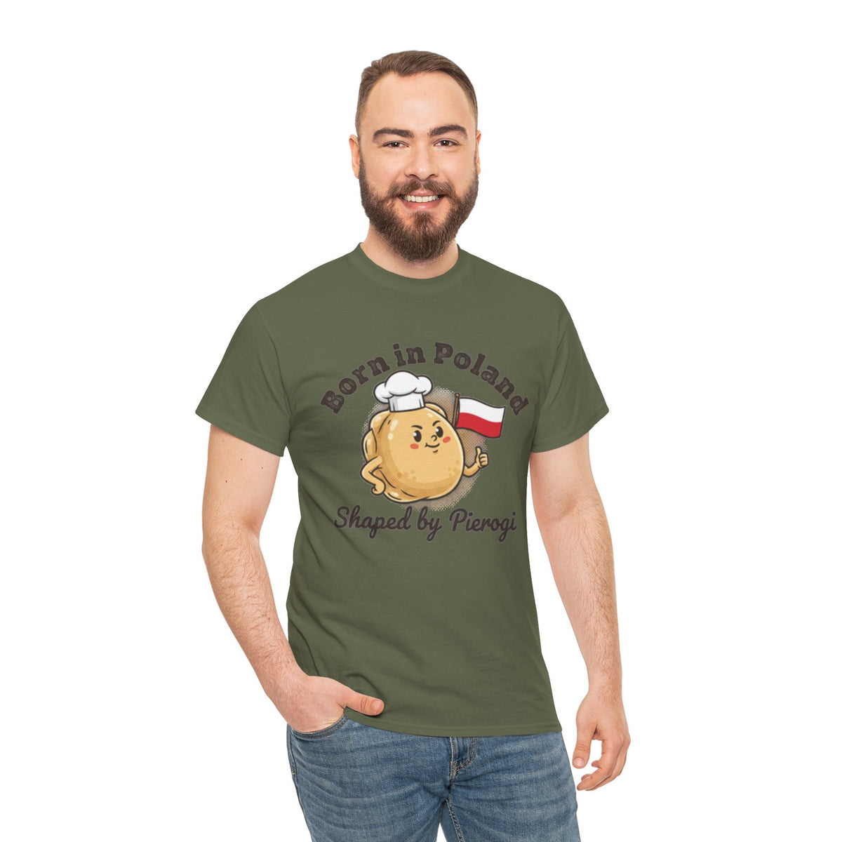 Born in Poland T-Shirt — Shaped by Pierogi Pride Tee — product image 6