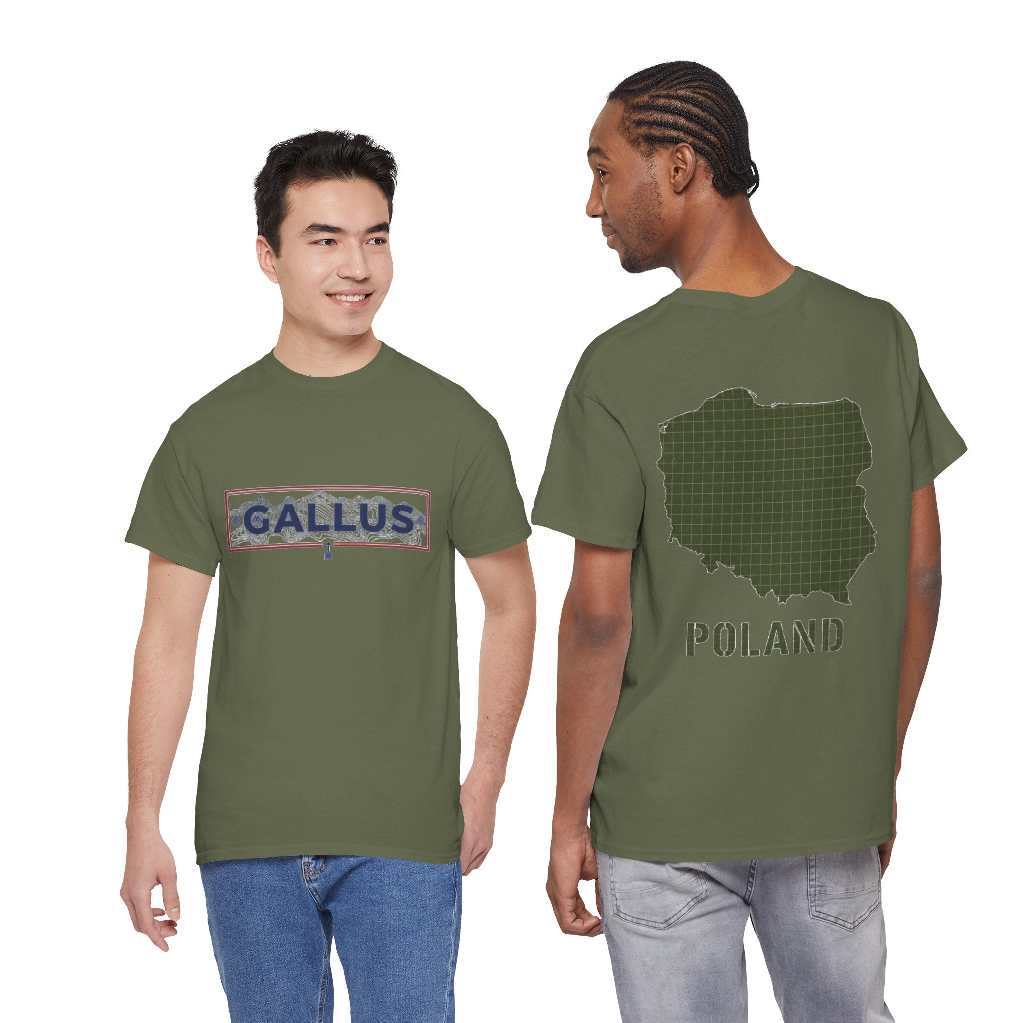 Poland Map T-Shirt — Gallus Logo Military-Style Polish Pride Tee