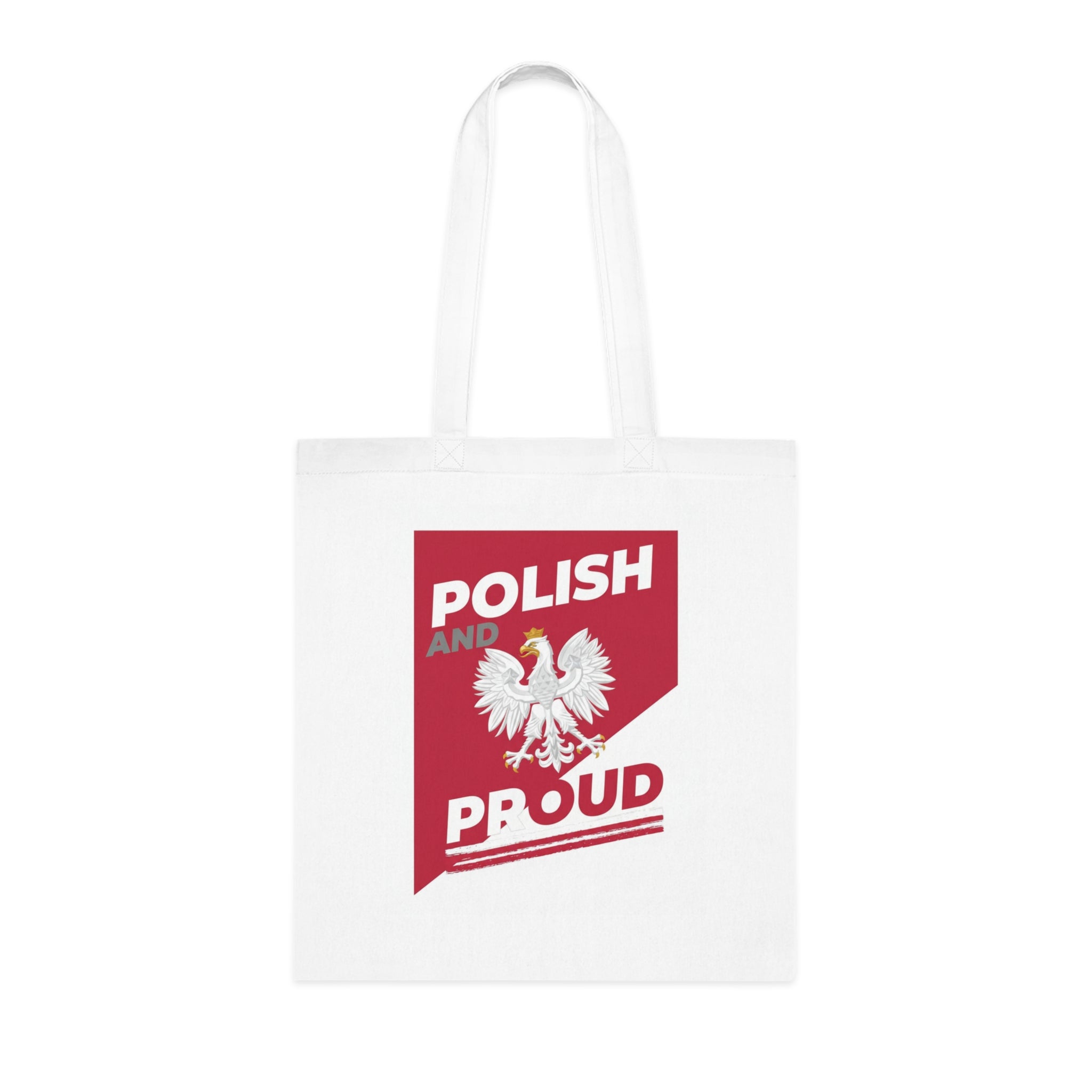 Polish and Proud Cotton Tote Bag — Polish Eagle Patriotic Grocery Shopper