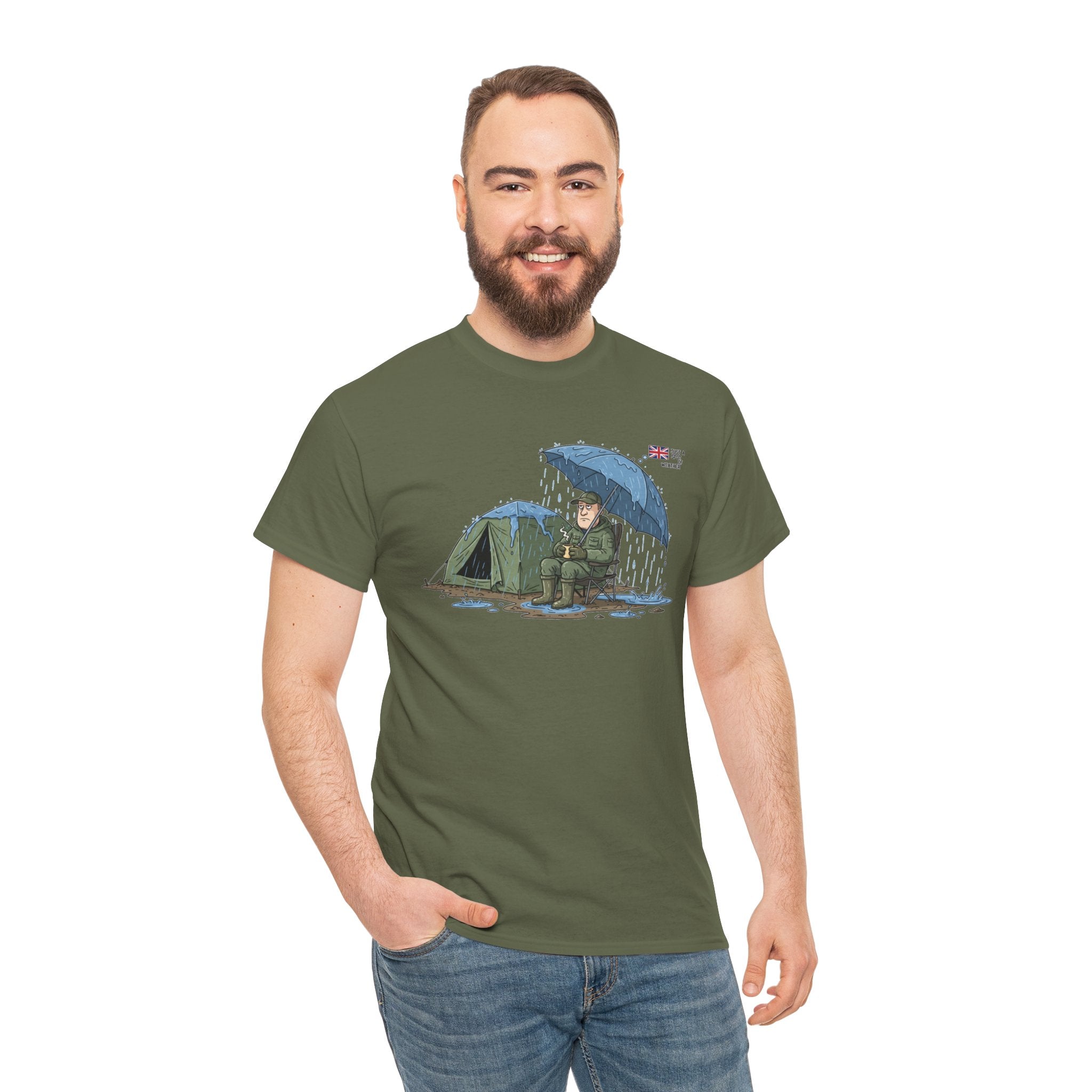 Retro Mountain Camper Graphic T-Shirt — Vintage Van Life Adventure Tee