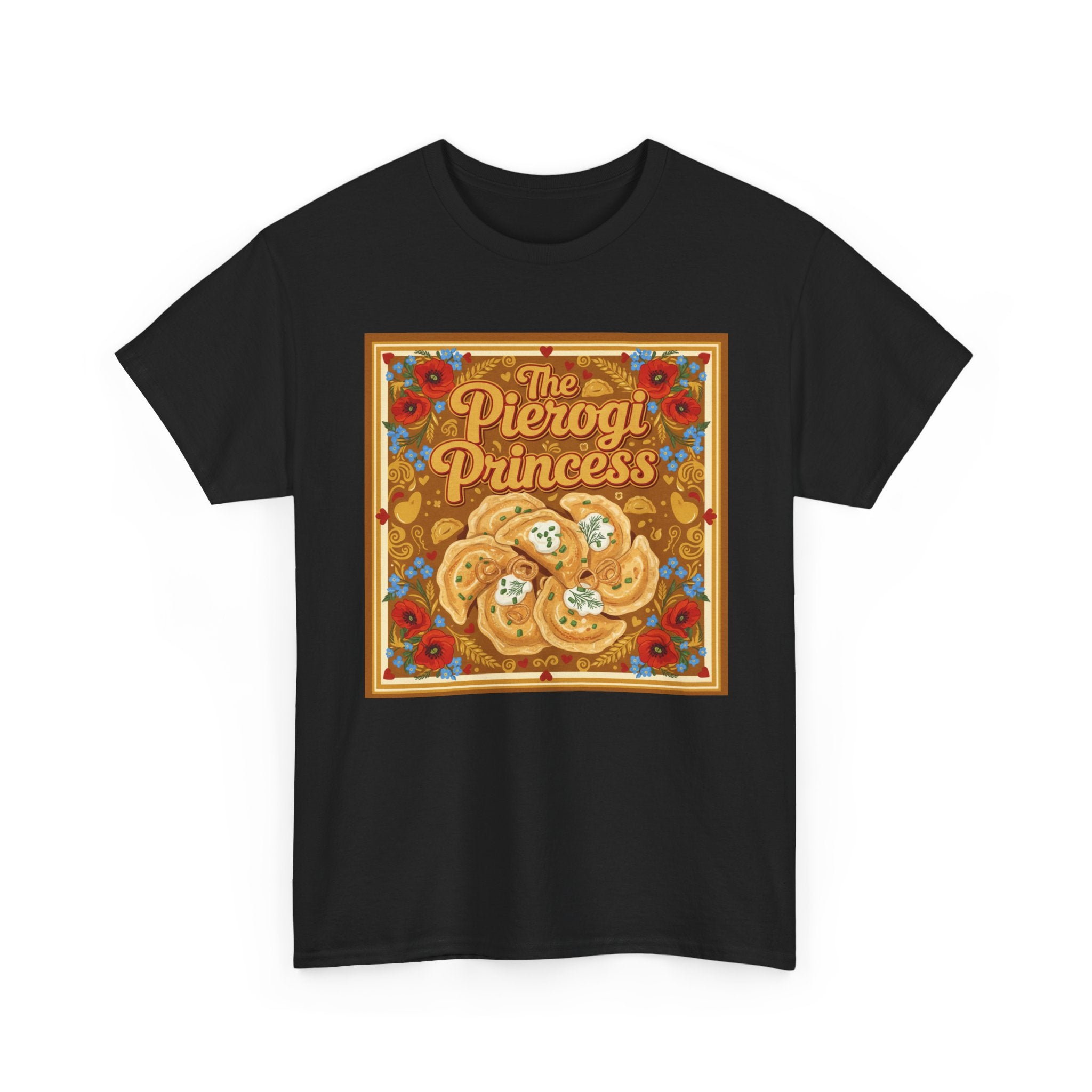 Pierogi Princess Tee - Vintage Polish Food Graphic T-Shirt