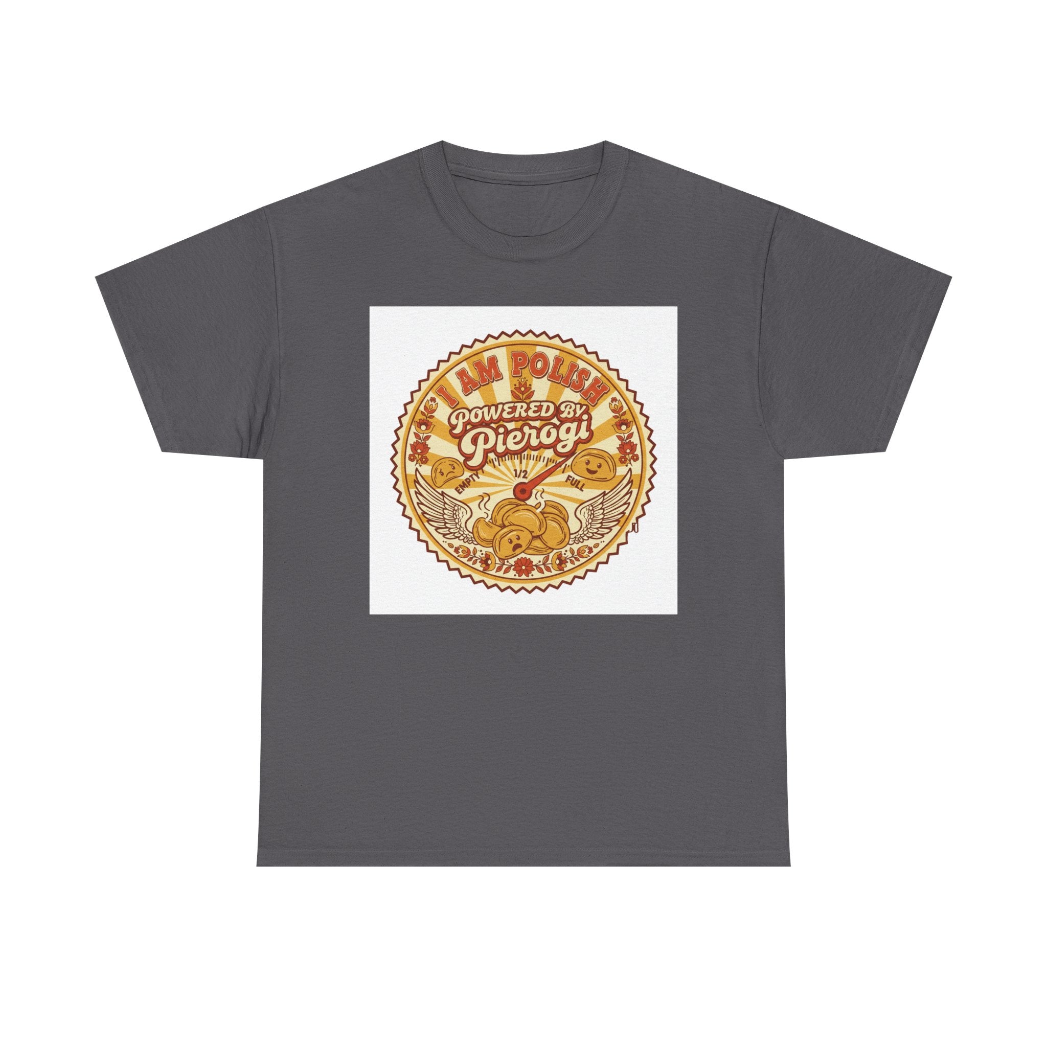Pierogi Powered Tee — "All Power to Pierogi" Retro Food Lover T-Shirt