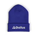 Embroidered "GALLUS" Classic Cuffed Beanie — Red Knit Winter Hat