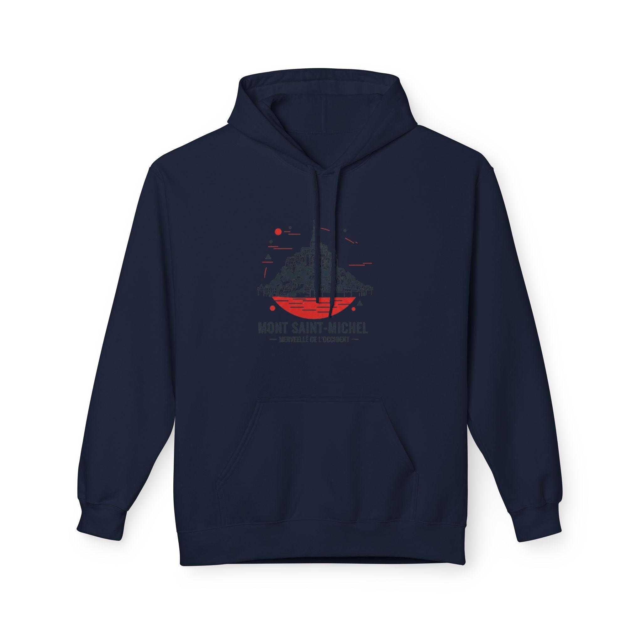 Mont Saint-Michel Graphic Hoodie — French Landmark Travel Sweatshirt