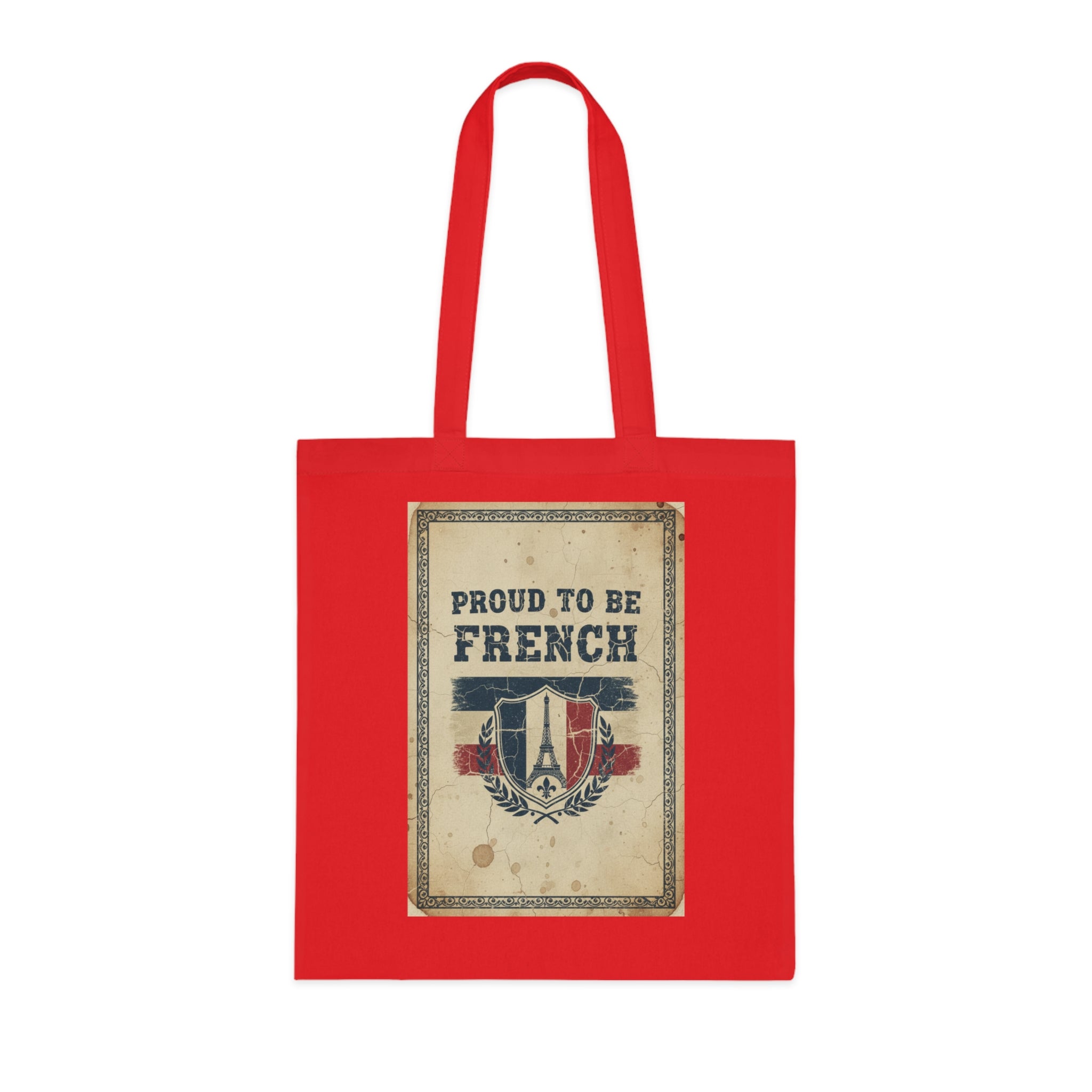 Proud to Be French Vintage Shield Cotton Tote