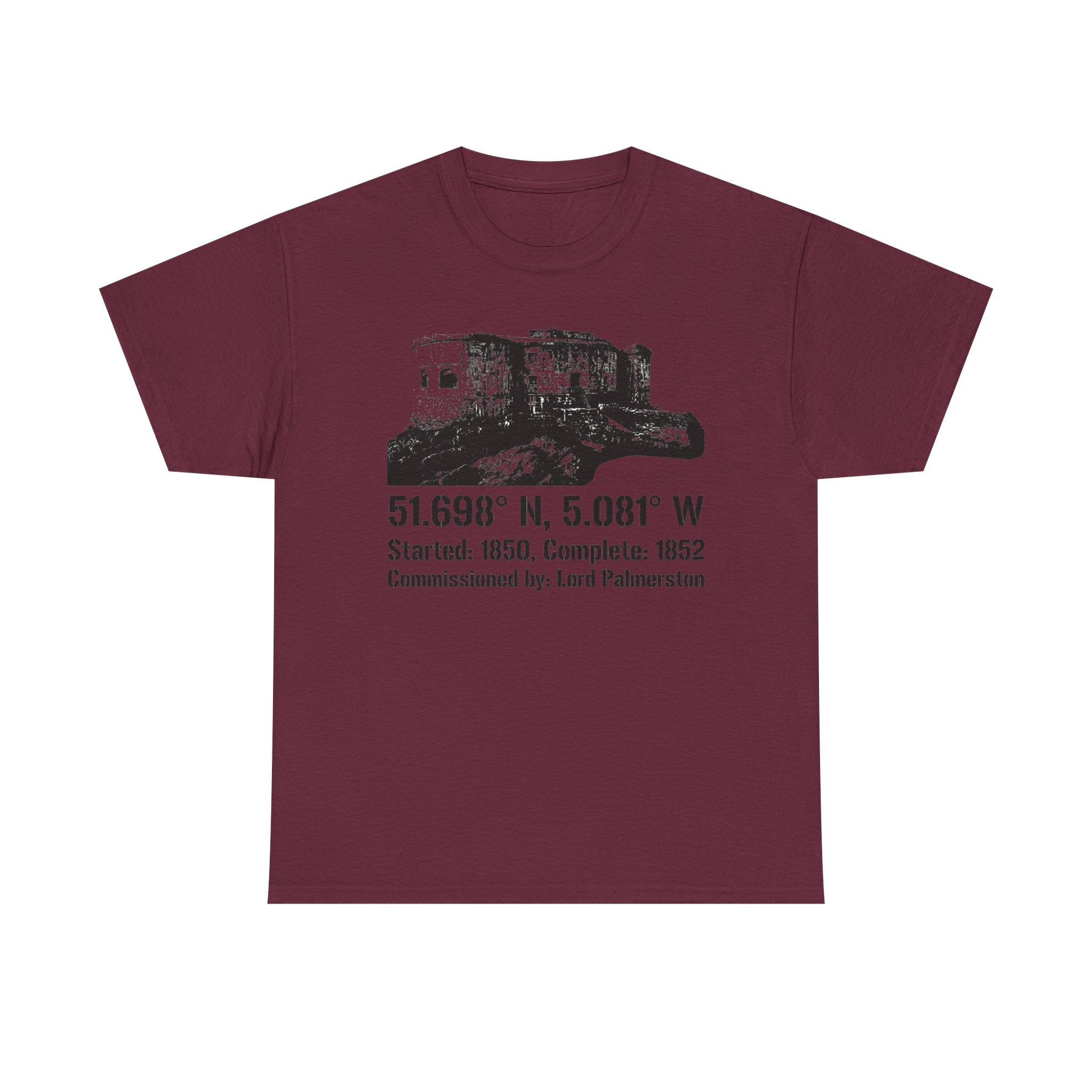 Stack Rock Fort T‑Shirt — Coastal Landmark Graphic Tee