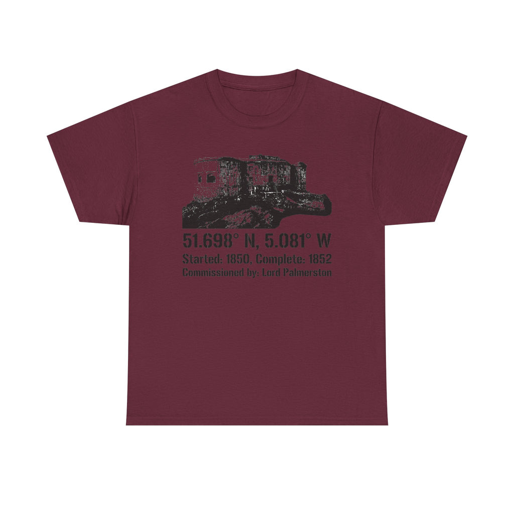 Stack Rock Fort T‑Shirt — Coastal Landmark Graphic Tee