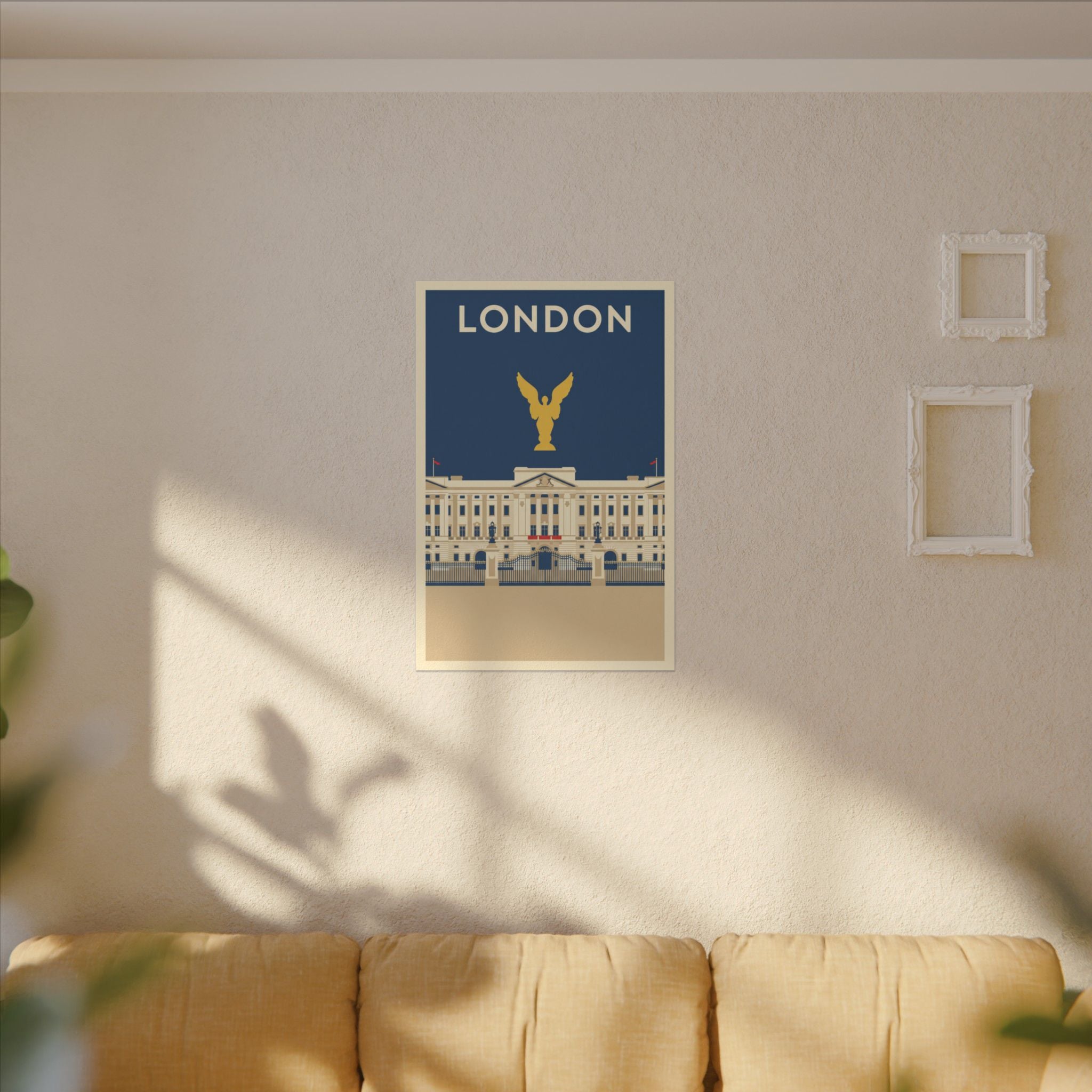 London Buckingham Palace Canvas Print Vintage Travel Poster Wall Art