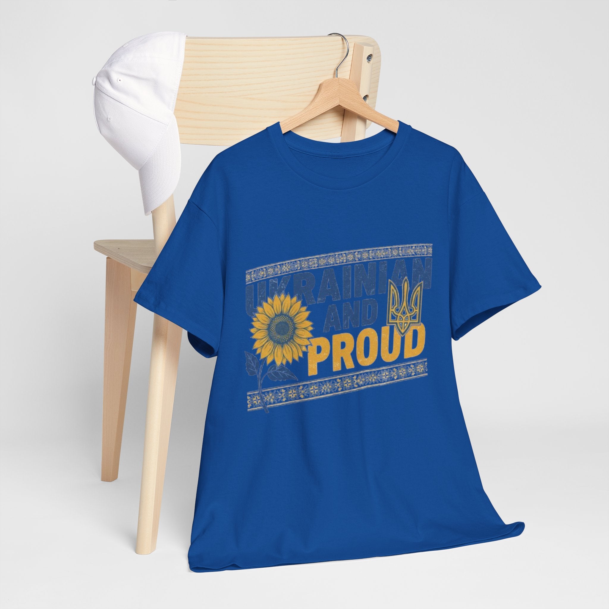 Ukrainian and Proud T-Shirt — Sunflower & Tryzub Patriotic Tee