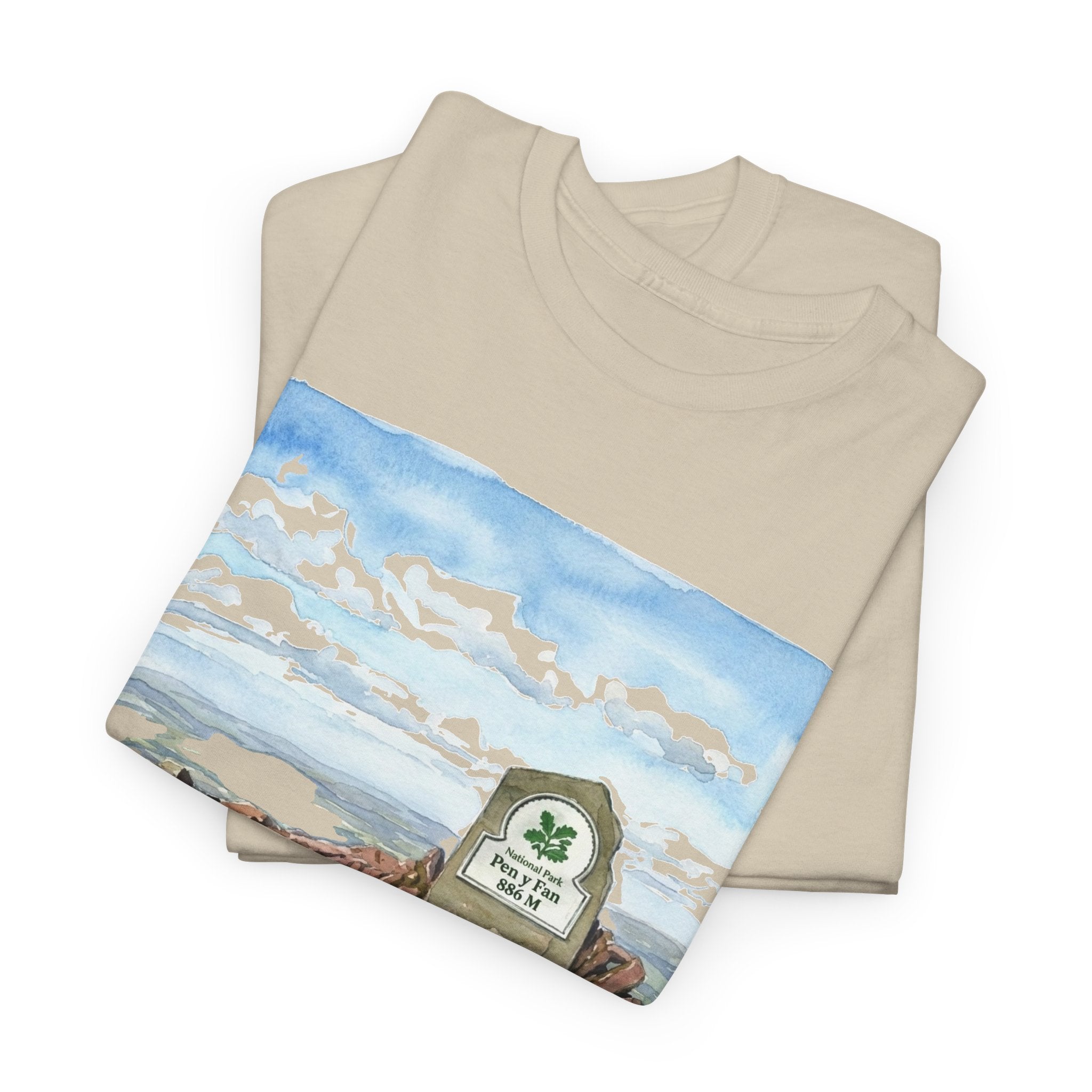 Pen y Fan Landscape T‑Shirt — Wales Mountain Hiking Souvenir Tee