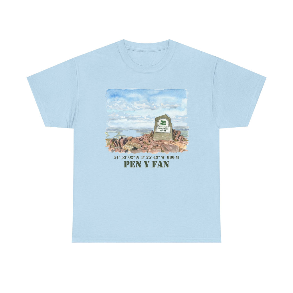 Pen y Fan Landscape T‑Shirt — Wales Mountain Hiking Souvenir Tee