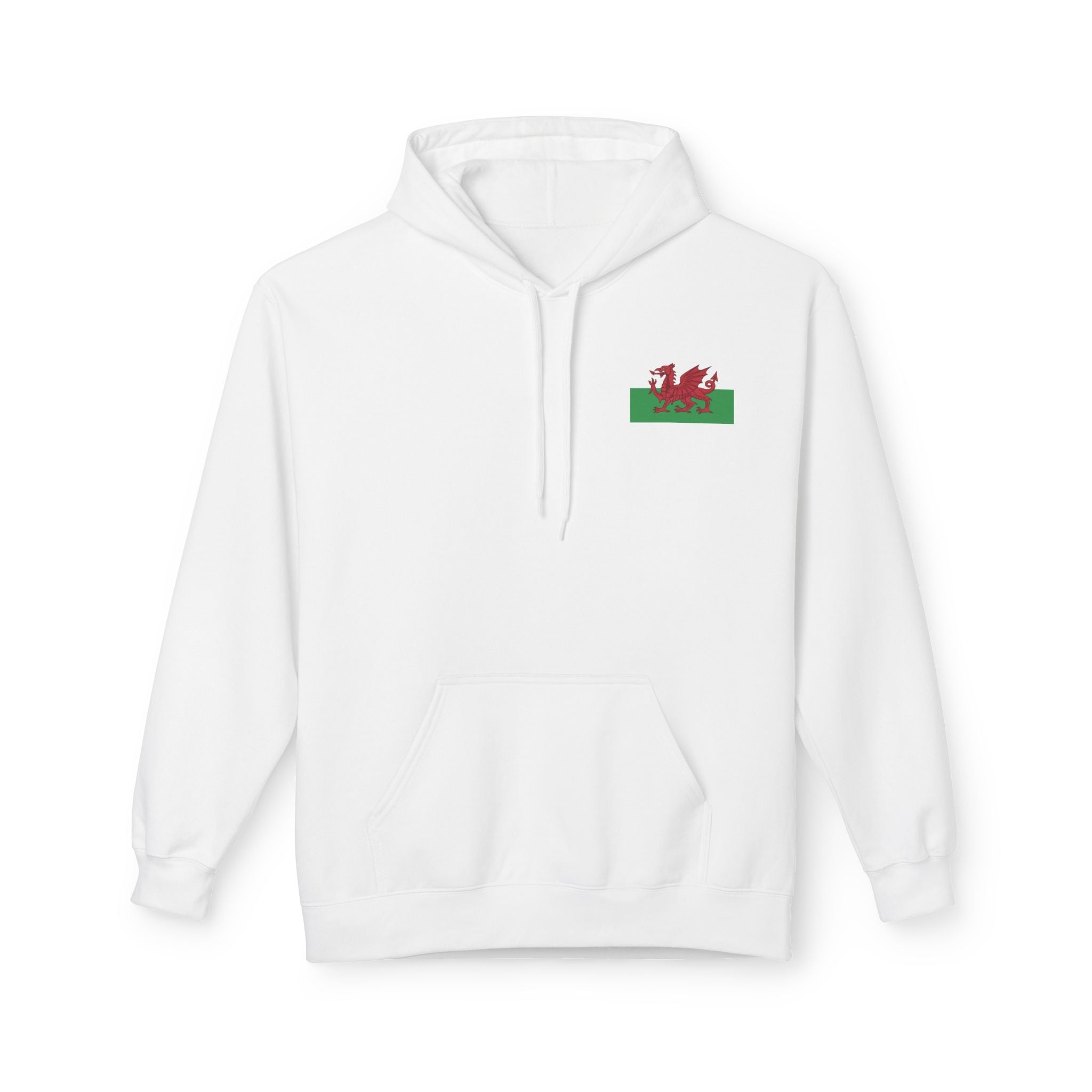 Welsh Dragon Drinking Beer Hoodie — Rugby Pub Fan Pullover