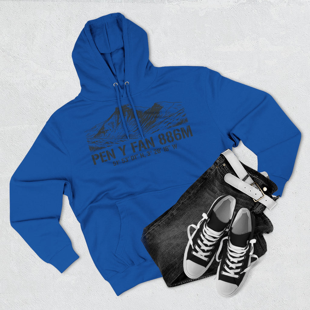 Pen y Fan 886m Coordinates Hoodie