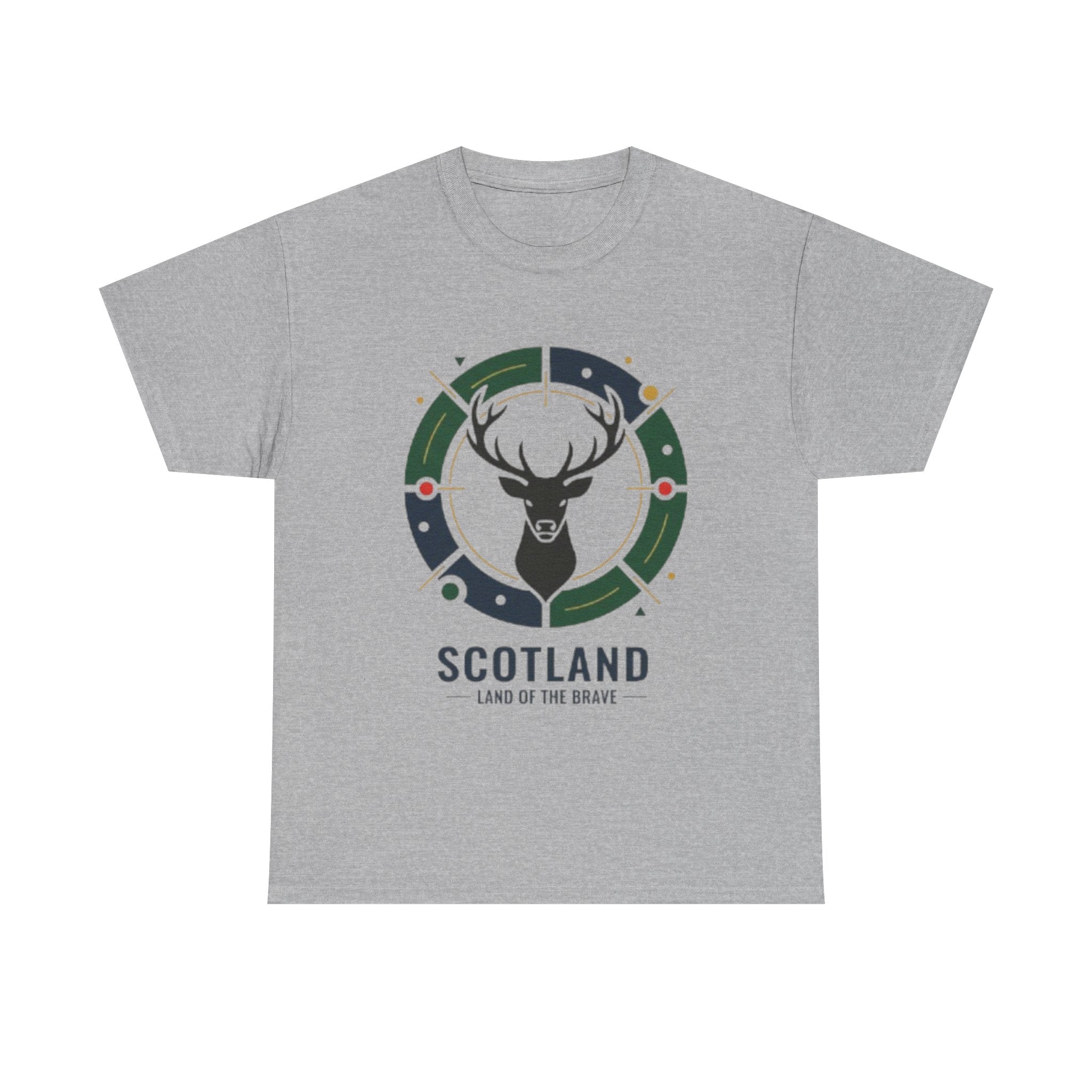 Scotland Stag Crest T‑Shirt — "Scotland: Land of the Brave" Graphic Tee