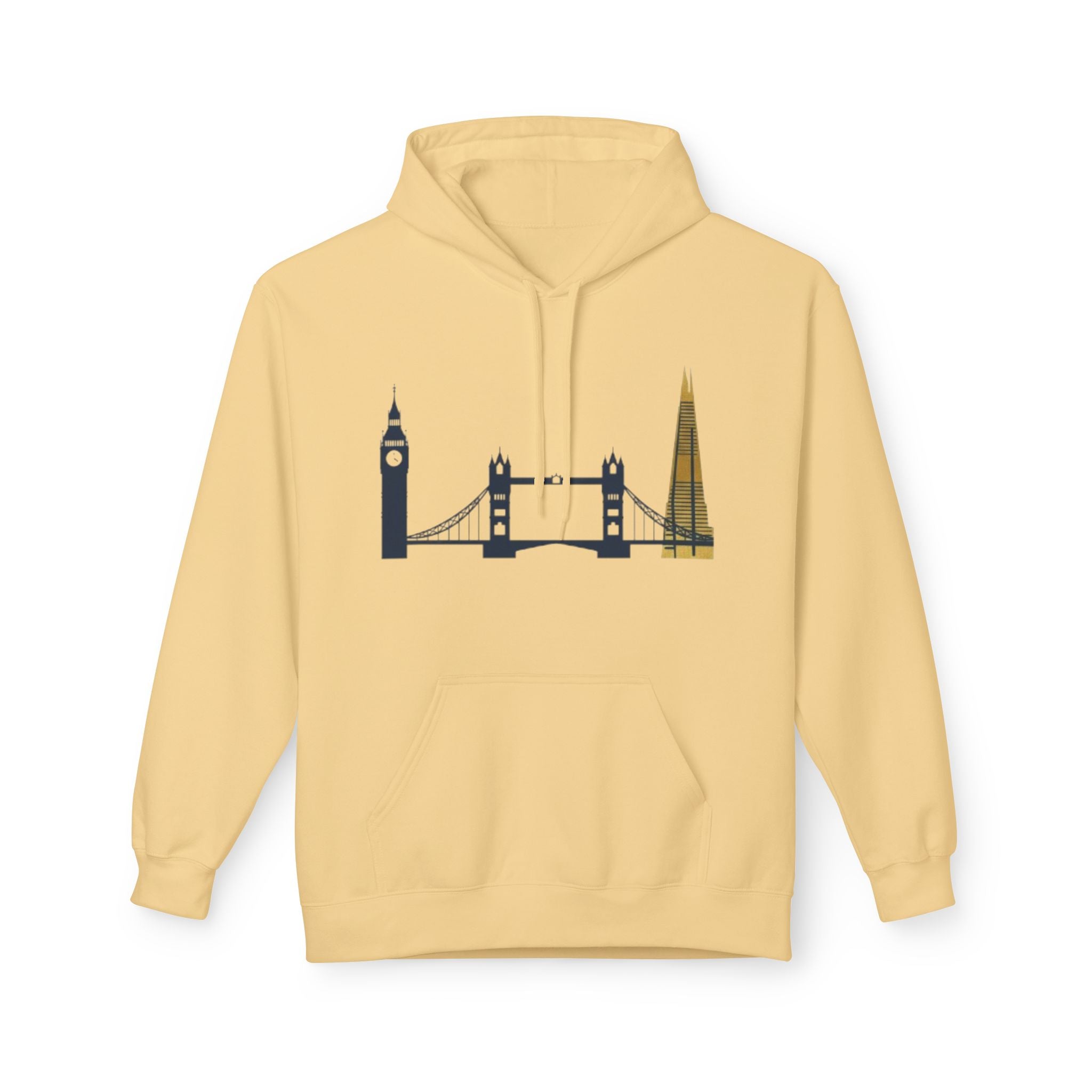 London Skyline Hoodie — Minimal Big Ben, Tower Bridge & The Shard Travel Sweatshirt