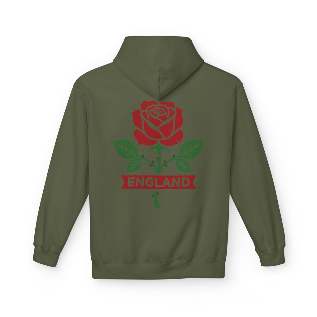 England Rose Hoodie – Classic Red Rose Emblem Sweatshirt