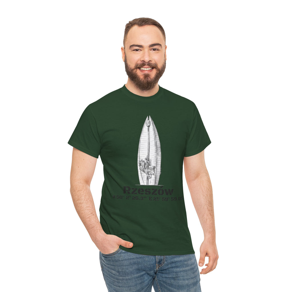 Rzeszów Coordinates T‑Shirt — City Landmark  Sketch Tee