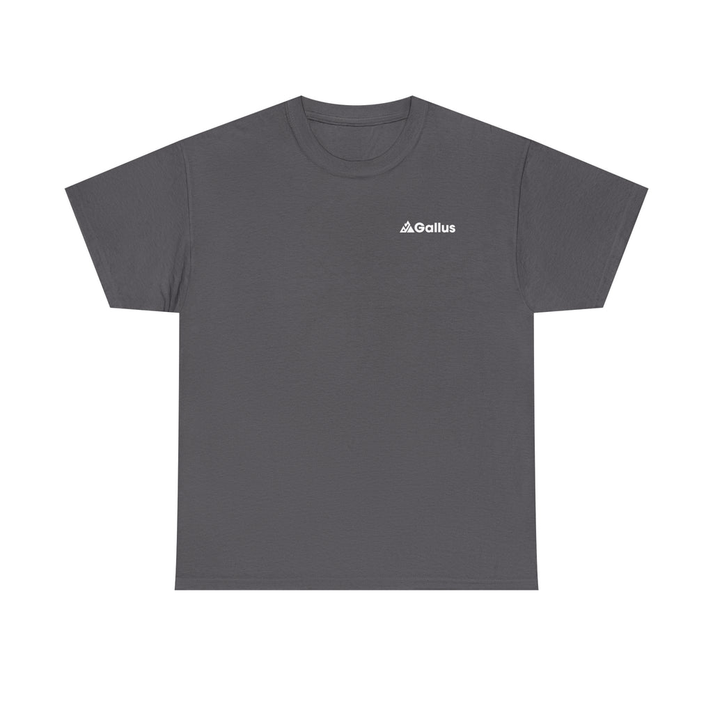 Graphic Tee — 'Don't Look... It Is a Long Way Up' Owl Grid Back Design